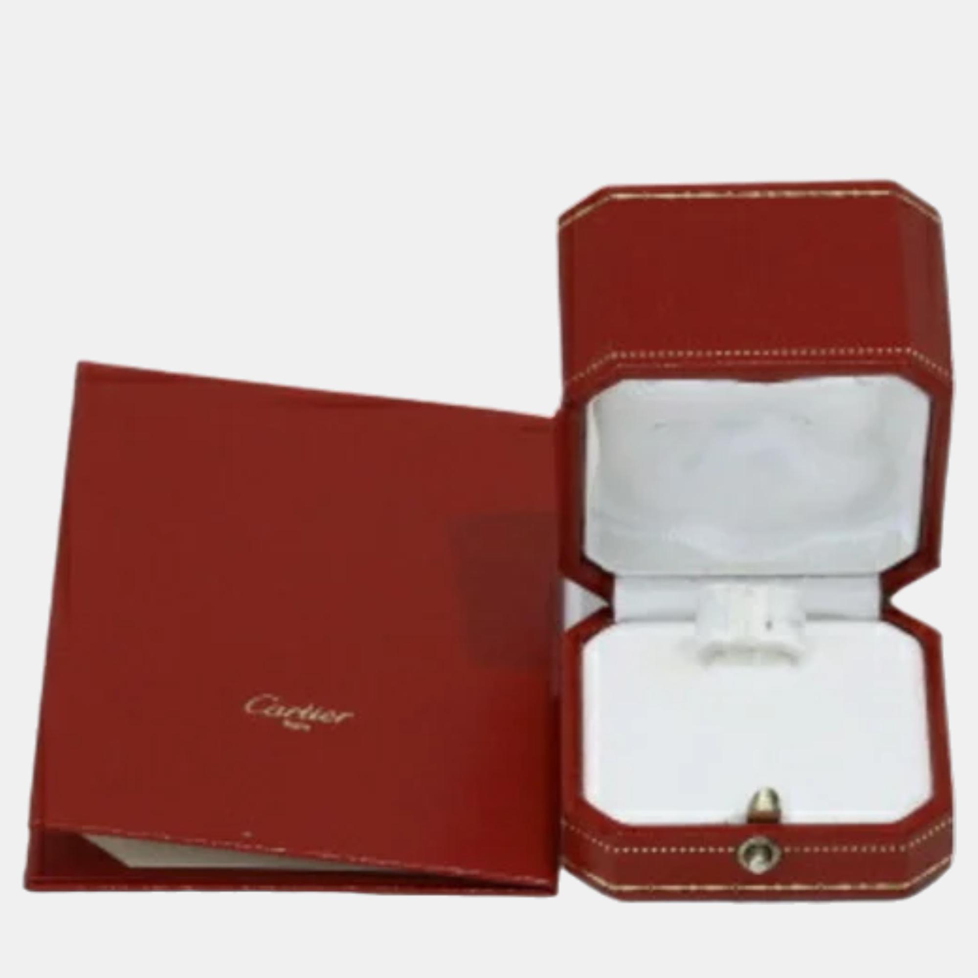 Cartier Vintage 18K Yellow Rose White Gold And Diamond Ring EU 51
