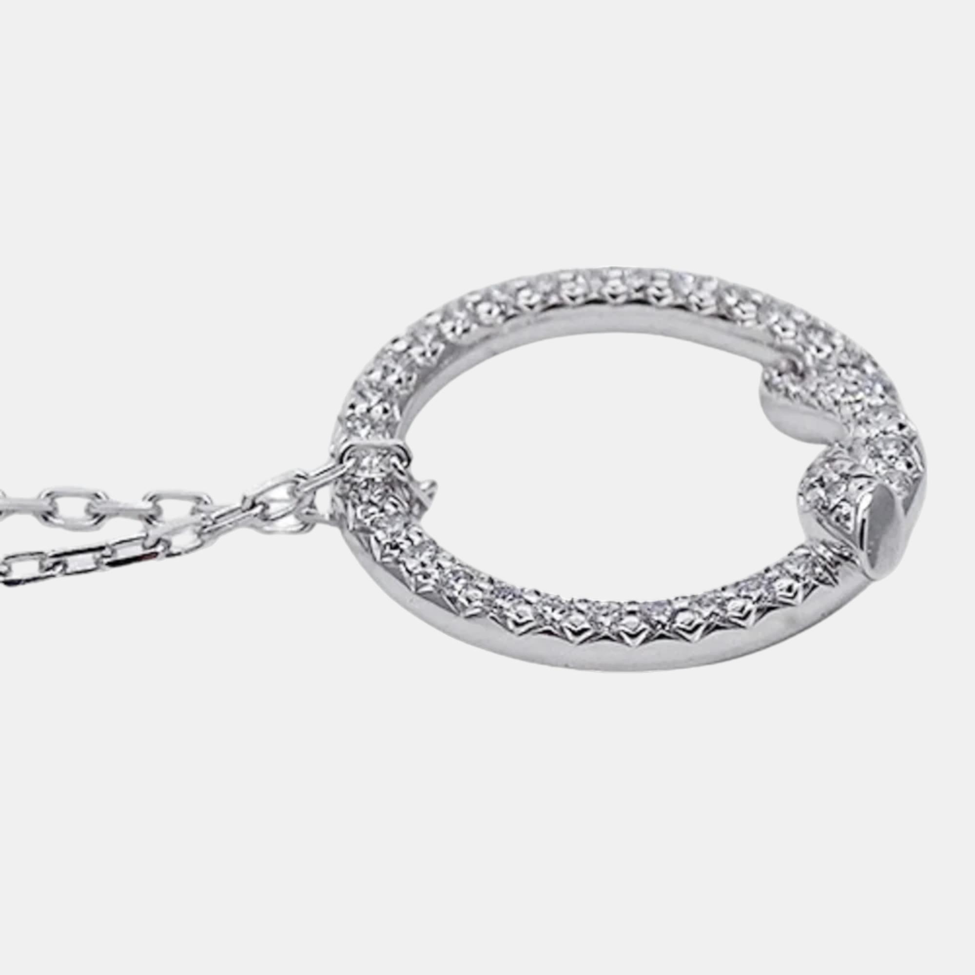 Cartier Entrelacés 18K White Gold Diamond Necklace