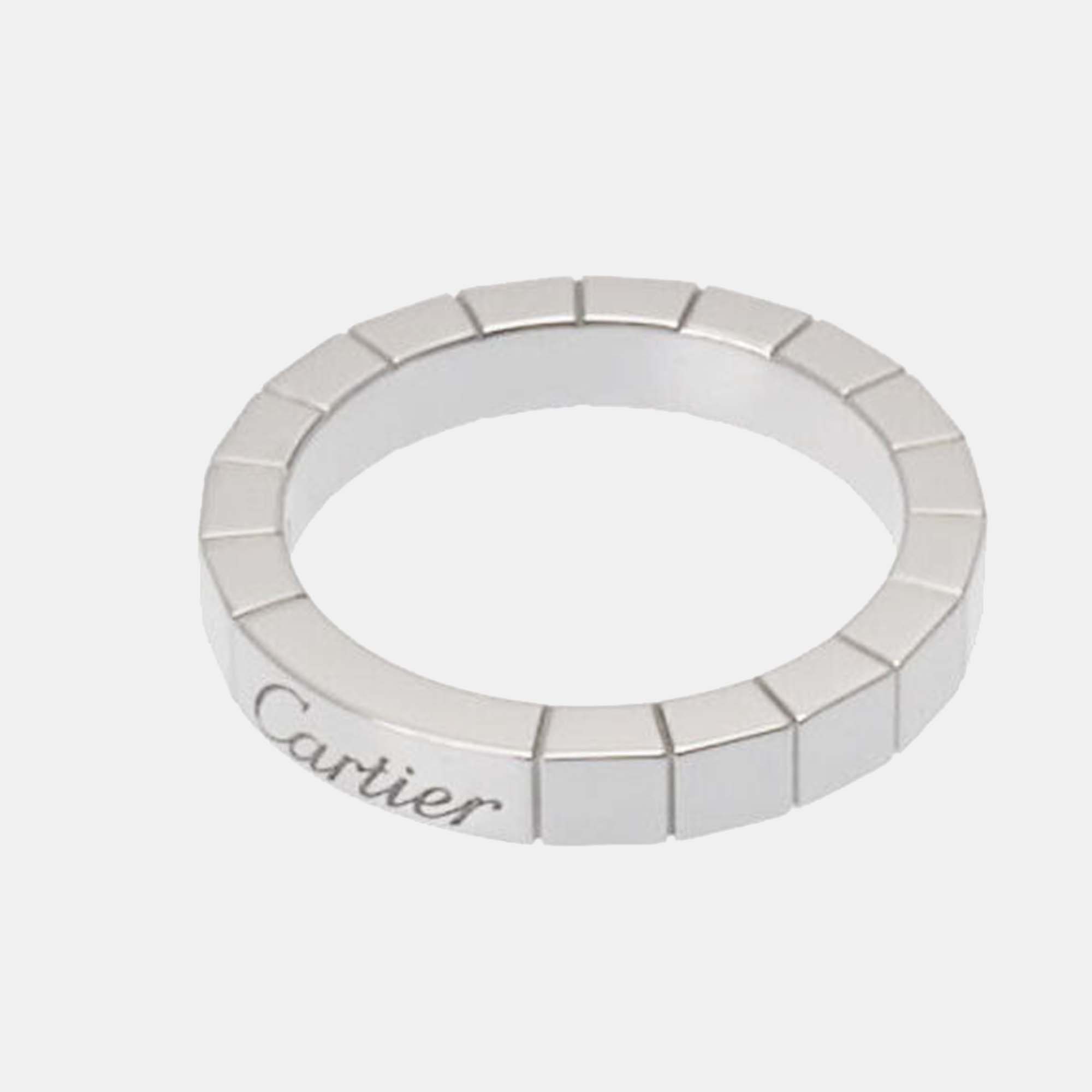 Cartier Lanieres 18K White Gold Ring EU 48