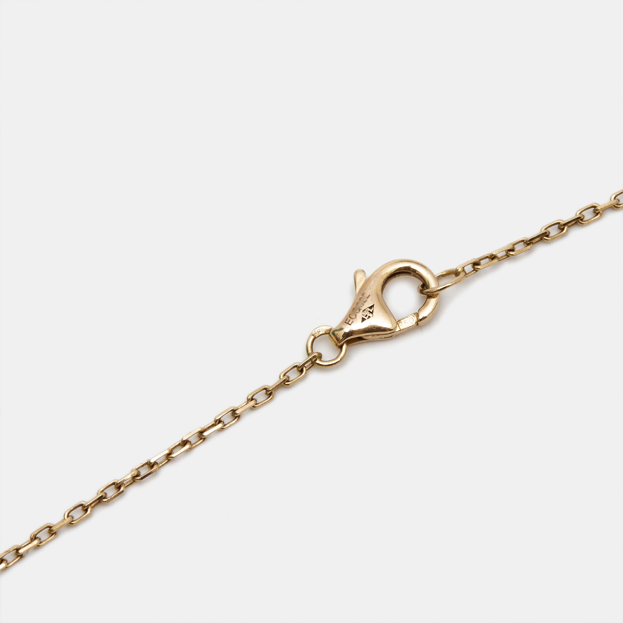 Cartier Logo Diamond 18k Rose Gold Necklace