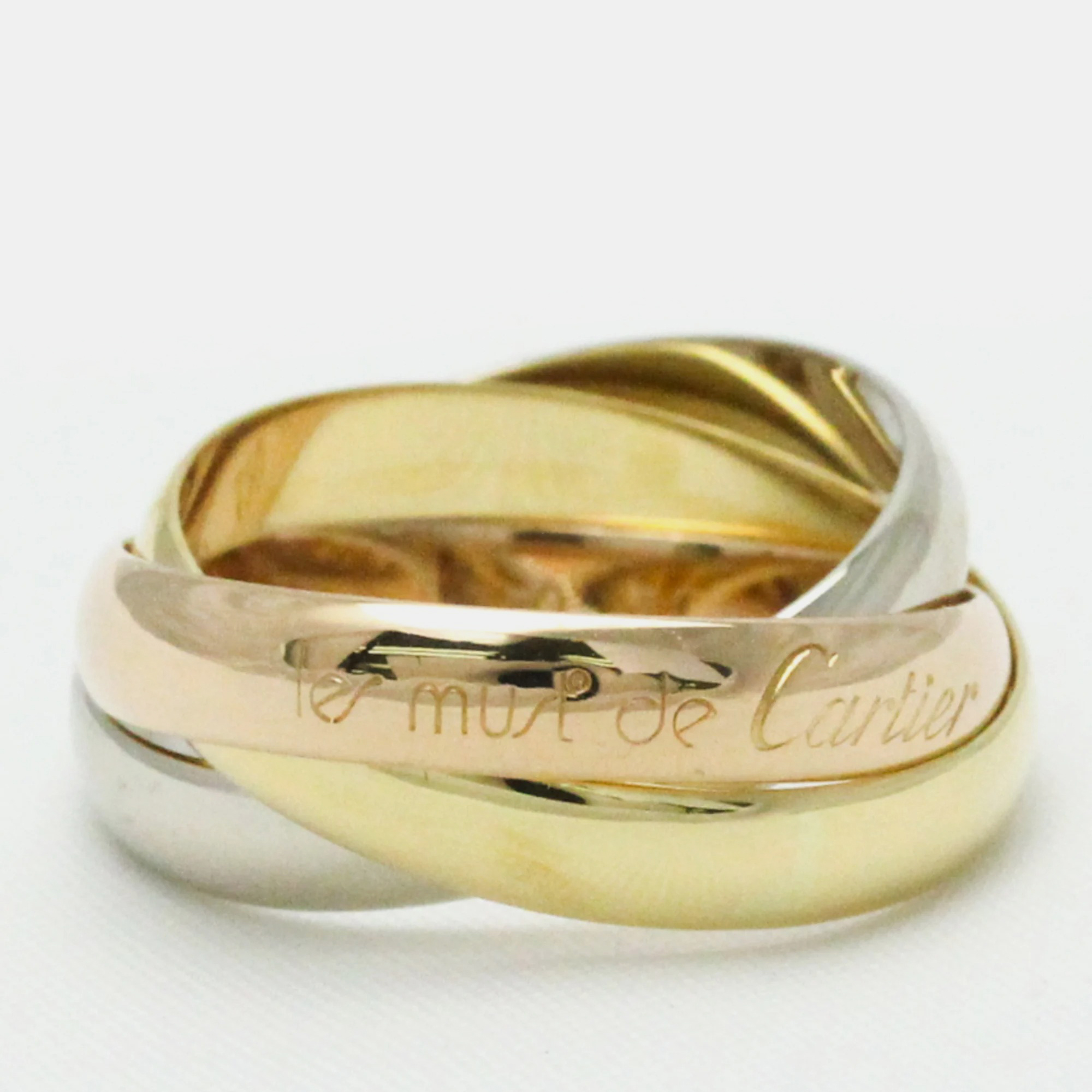Cartier Les Must De Cartier 18K Yellow Rose And White Gold Ring EU 51