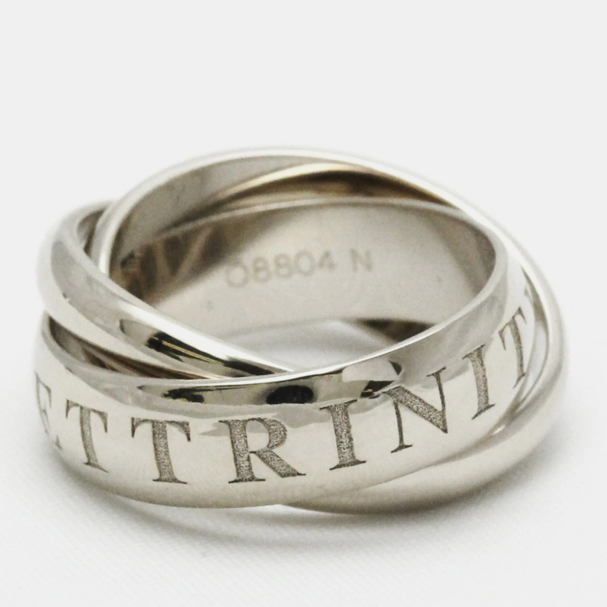 Cartier Amour Et Trinity 18K White Gold Ring EU 49