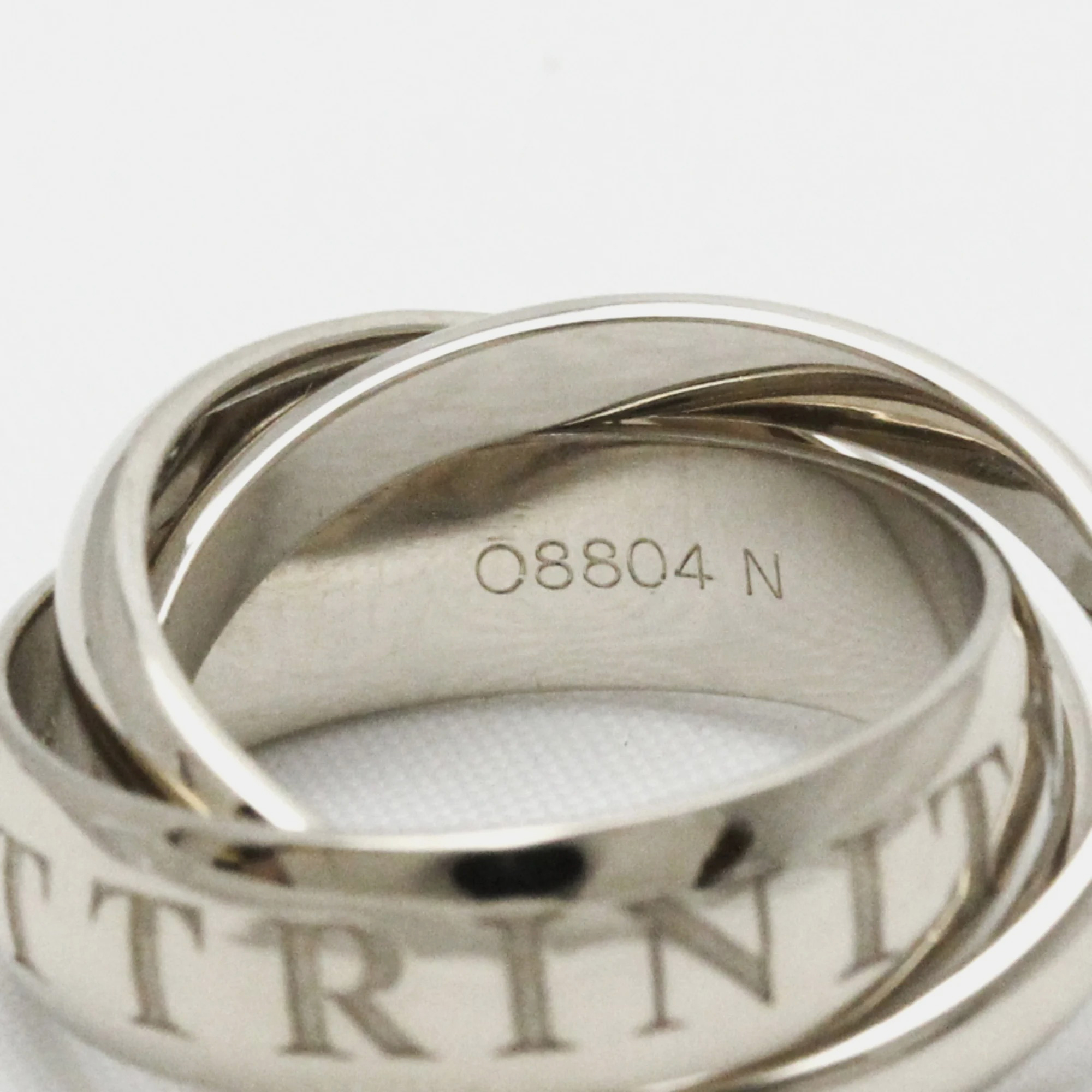 Cartier Amour Et Trinity 18K White Gold Ring EU 49