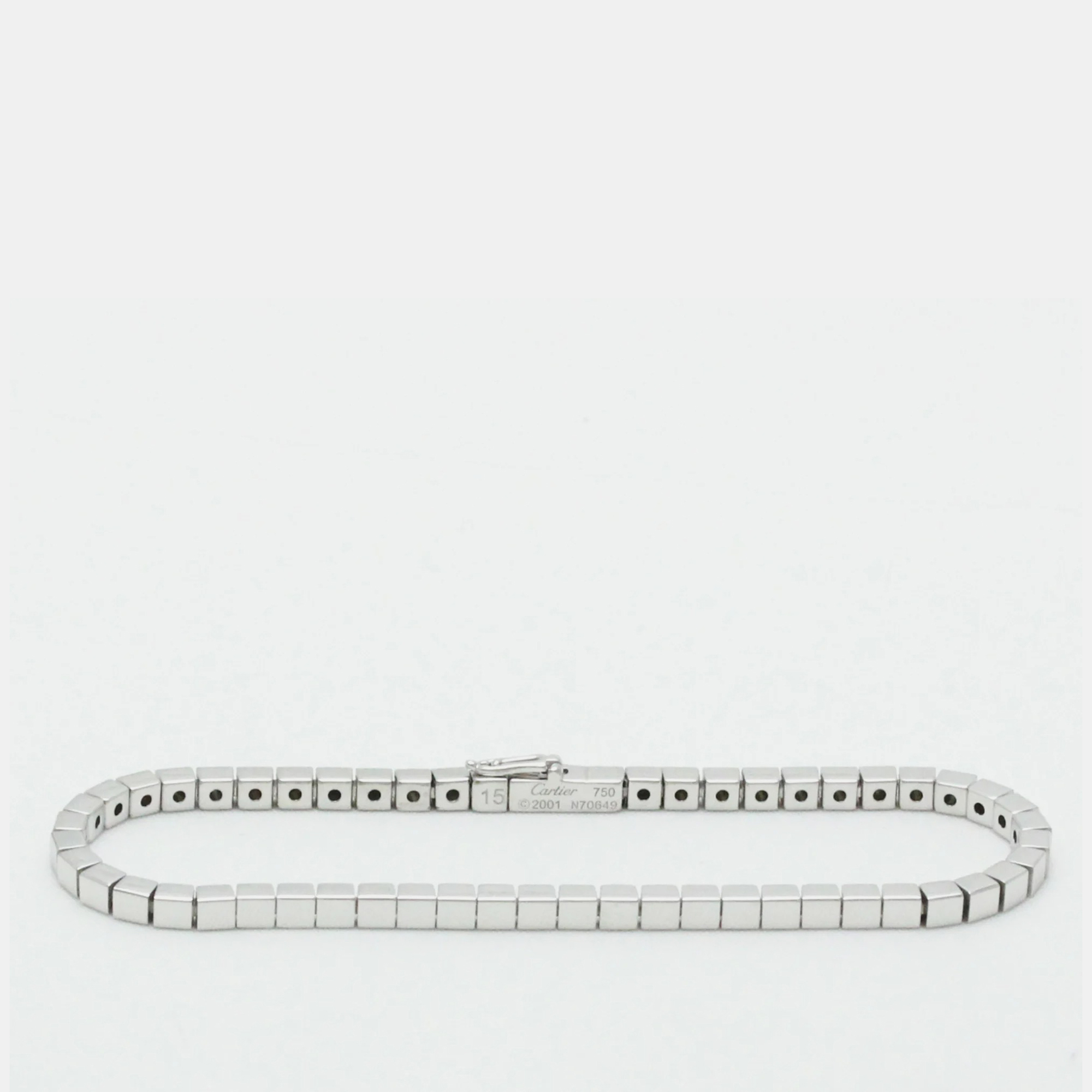 Cartier Lanieres 18K White Gold Bracelet 15