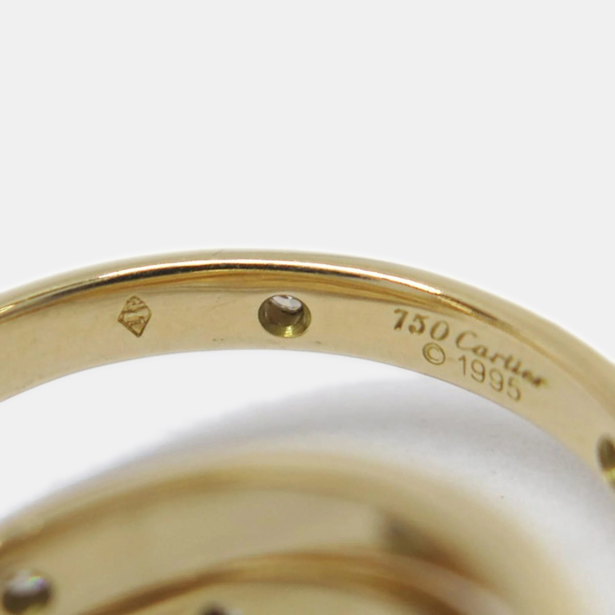 Cartier Trinity Vintage 18K Yellow Gold Diamond Ring EU 51