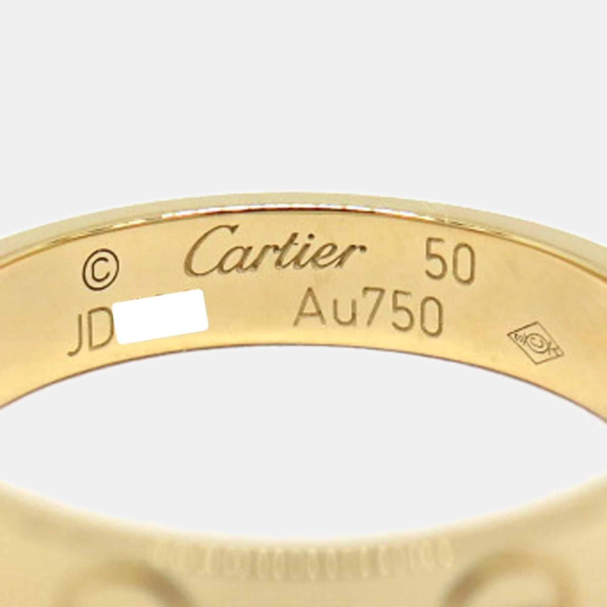 Cartier Love 18K Yellow Gold Ring EU 50