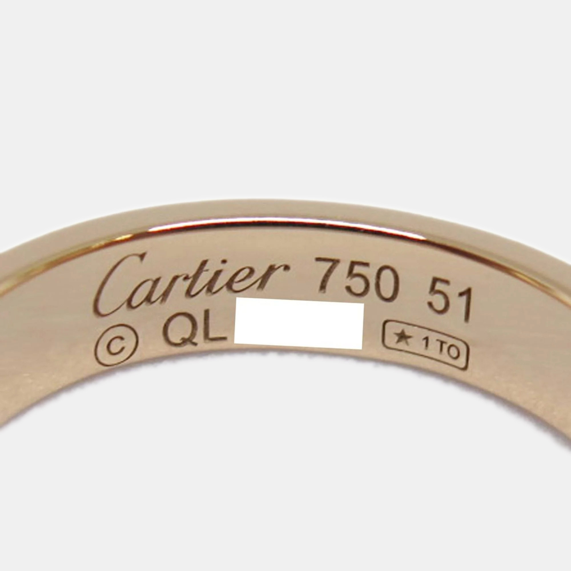 Cartier Happy Birthday 18K Rose Gold Ring EU 51