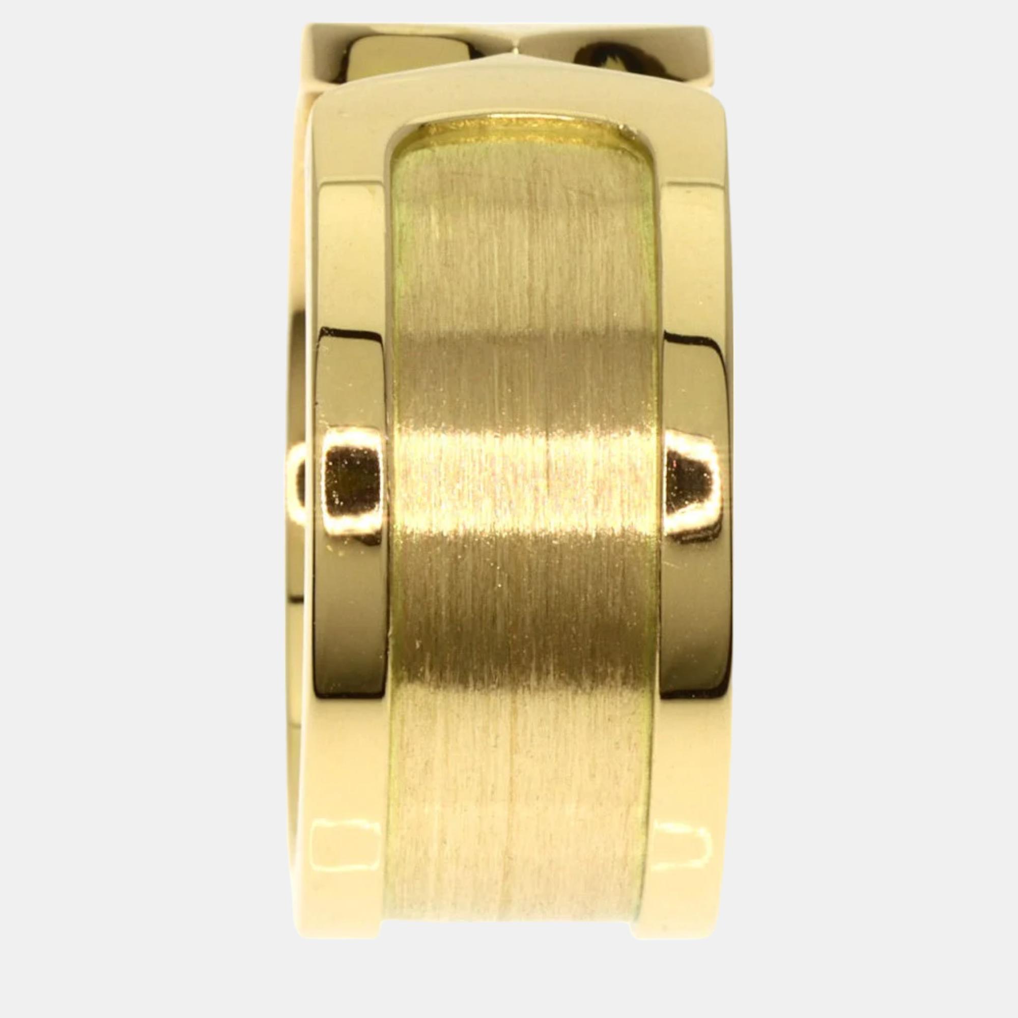 Cartier Double C Yellow Gold 18K Ring EU 56