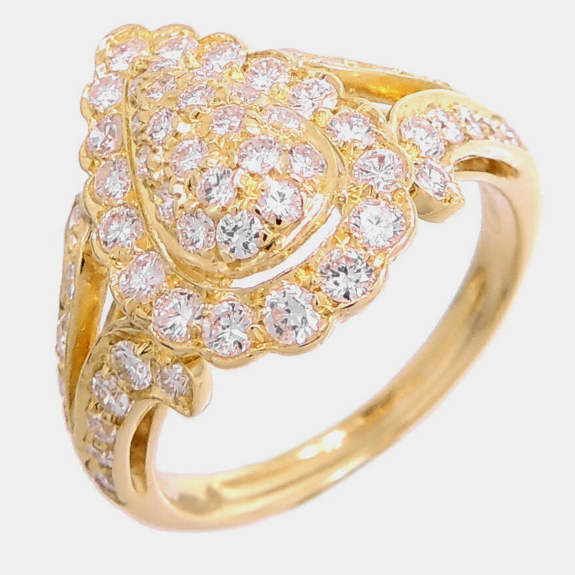 Cartier Poire  18K Yellow Gold Diamond Ring EU 53