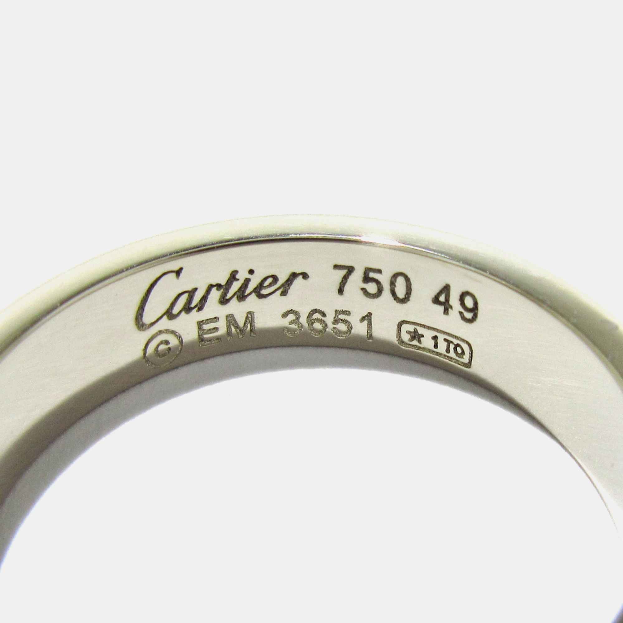 Cartier Happy Birthday 18K White Gold Ring EU 49