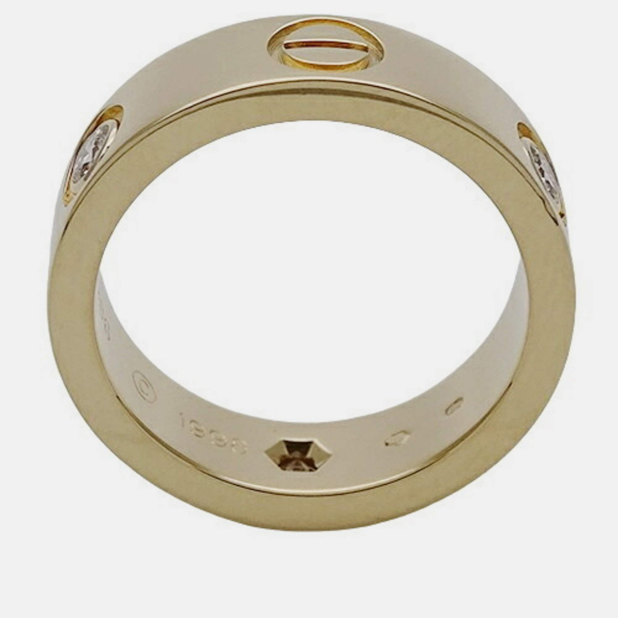 Cartier Love 18K Yellow Gold Diamond Ring EU 49