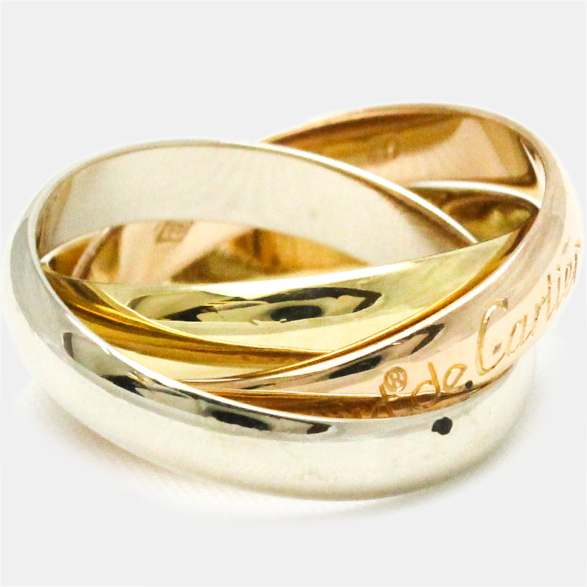 Cartier Les Must De Cartier 18K Yellow Rose And White Gold Ring EU 49