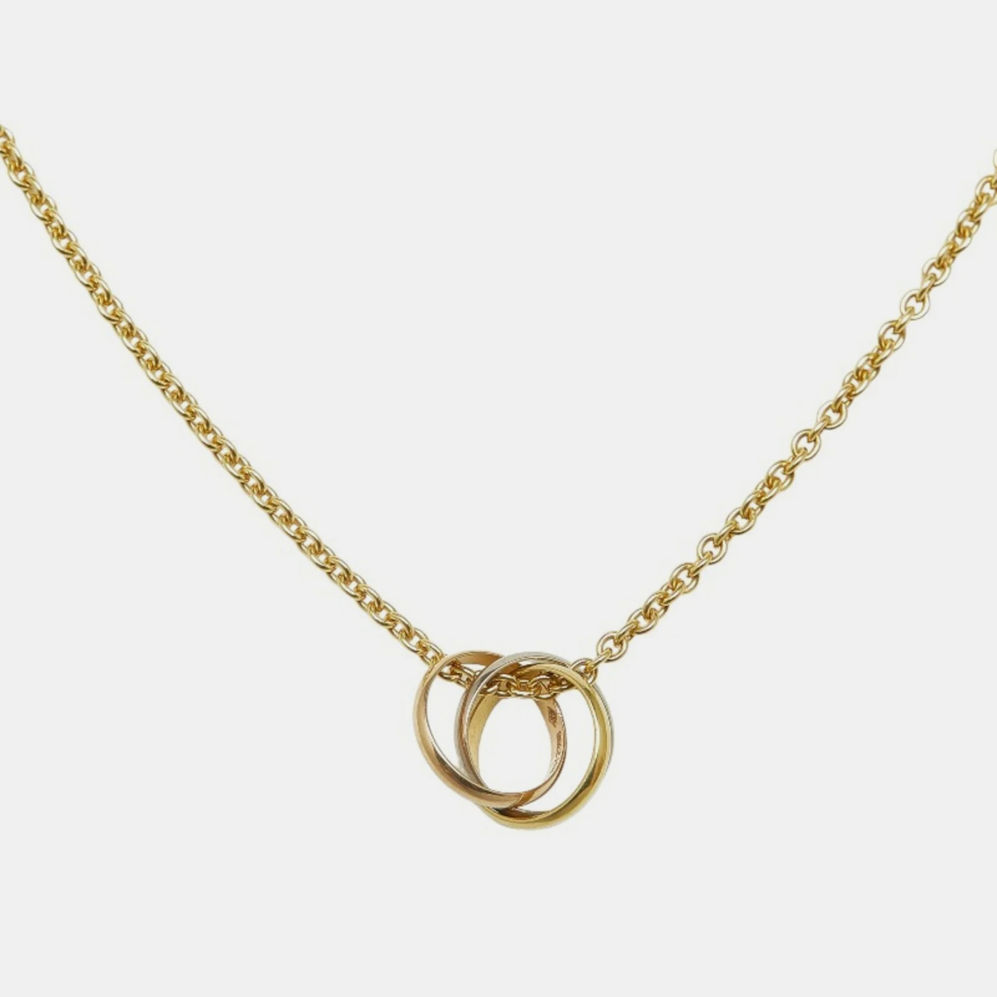 Cartier Trinity 18K Yellow Rose And White Gold Necklace