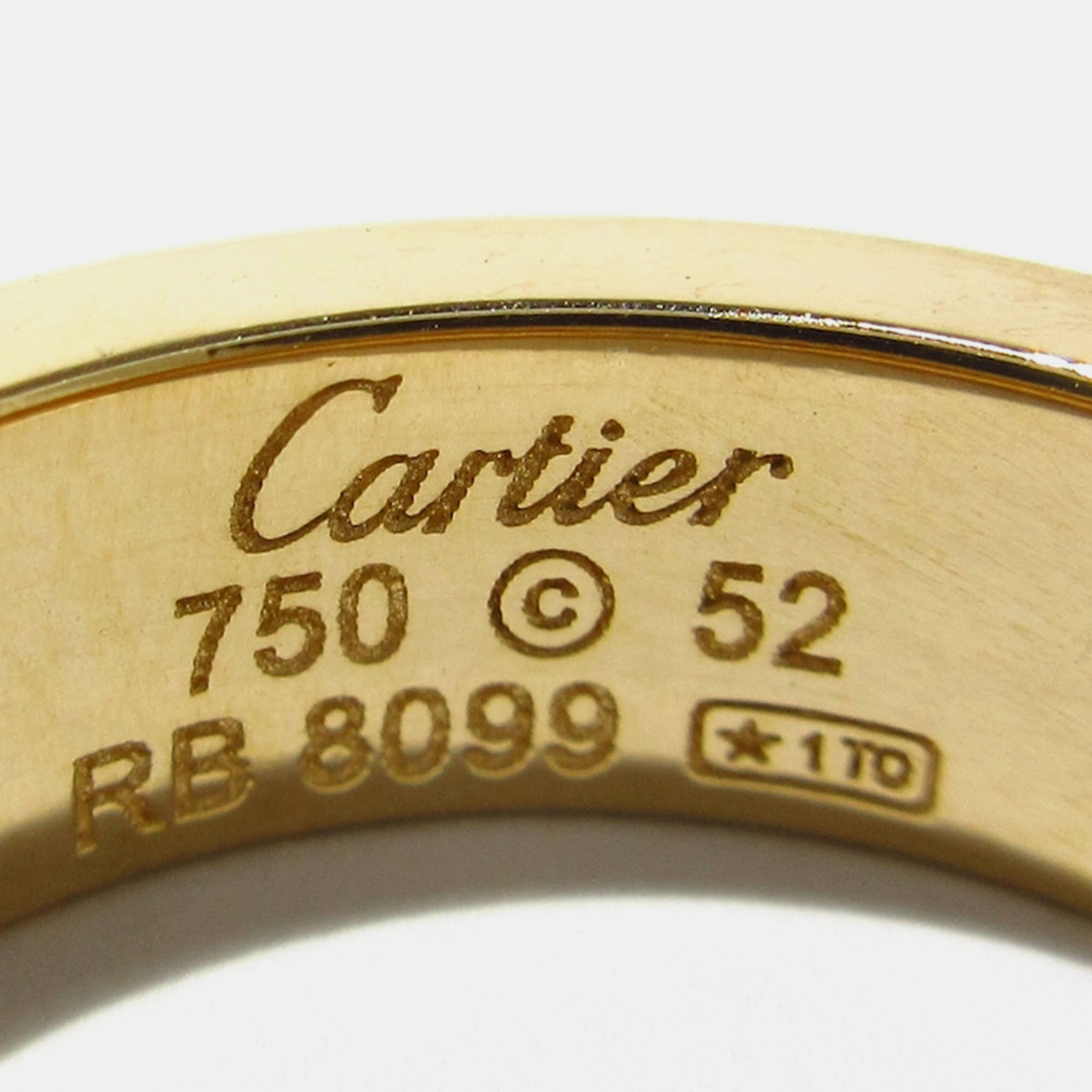 Cartier Love 18K Rose Gold Diamond Ring EU 52