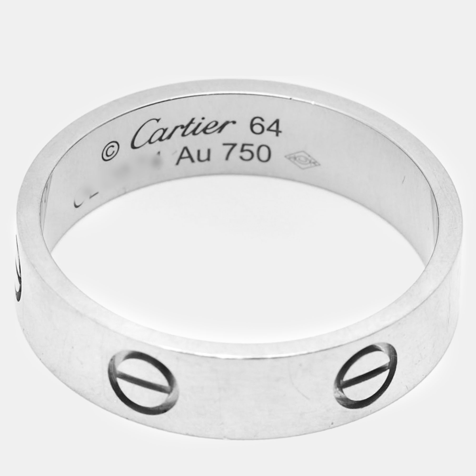 Cartier Love 18k White Gold Ring Size 64