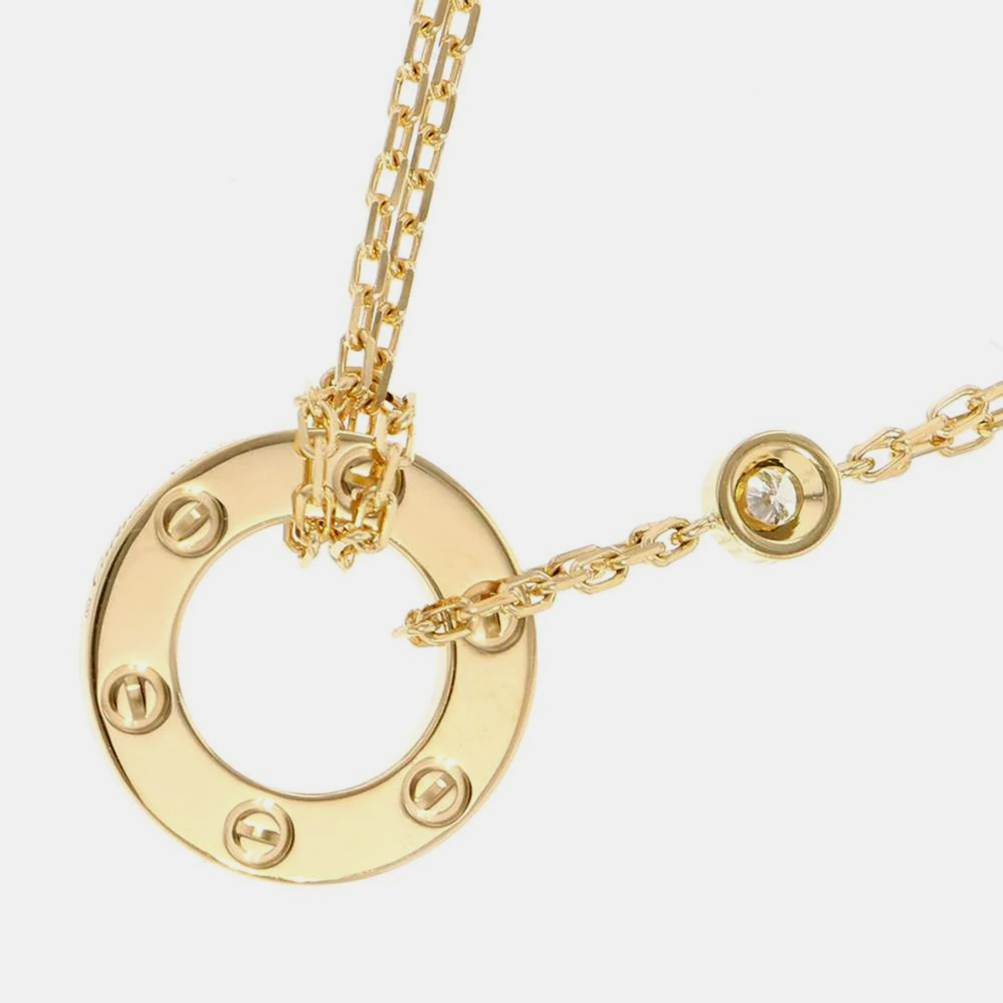 Cartier Love 18K Yellow Gold Diamond Necklace