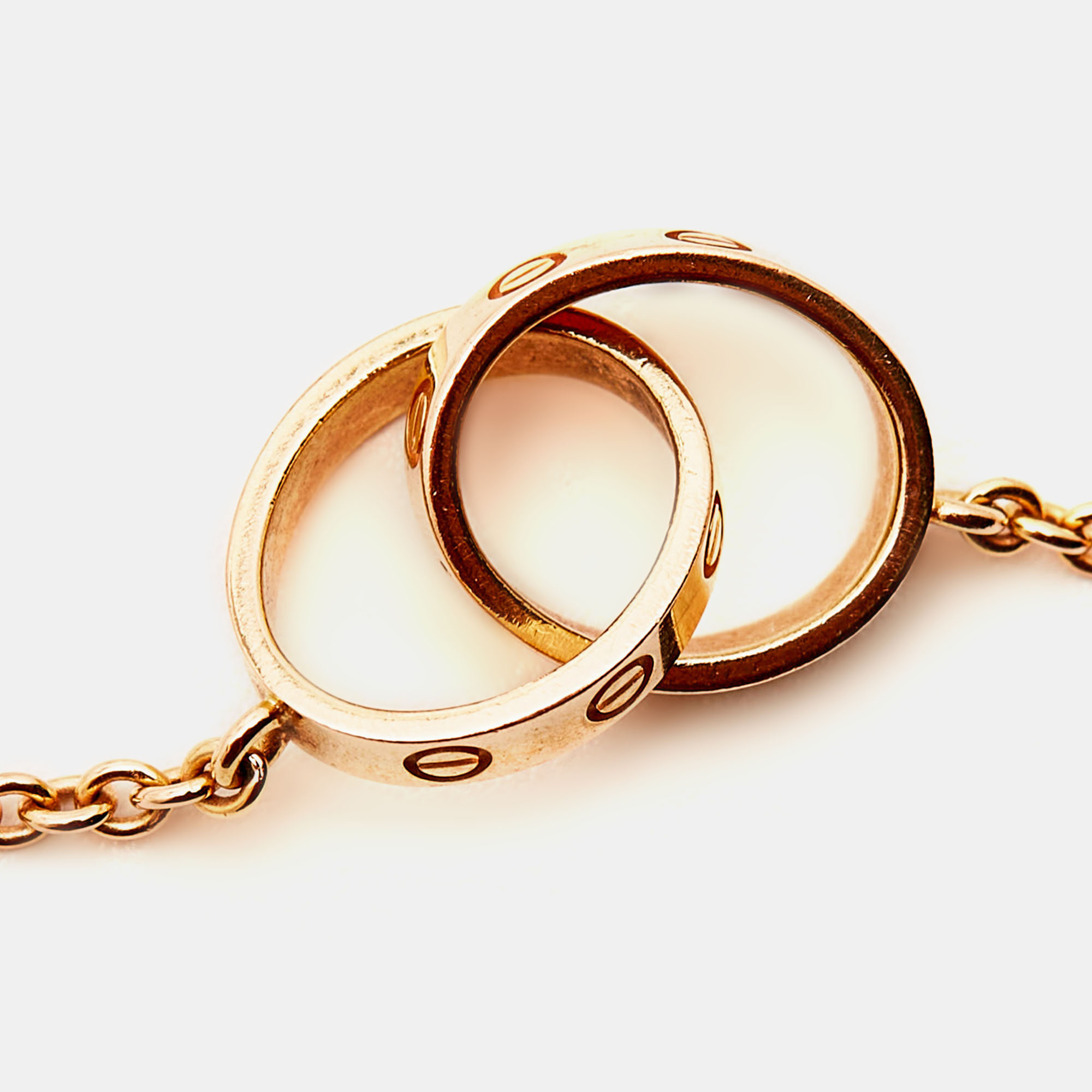 Cartier Love Interlocking Loops 18k Rose Gold Bracelet