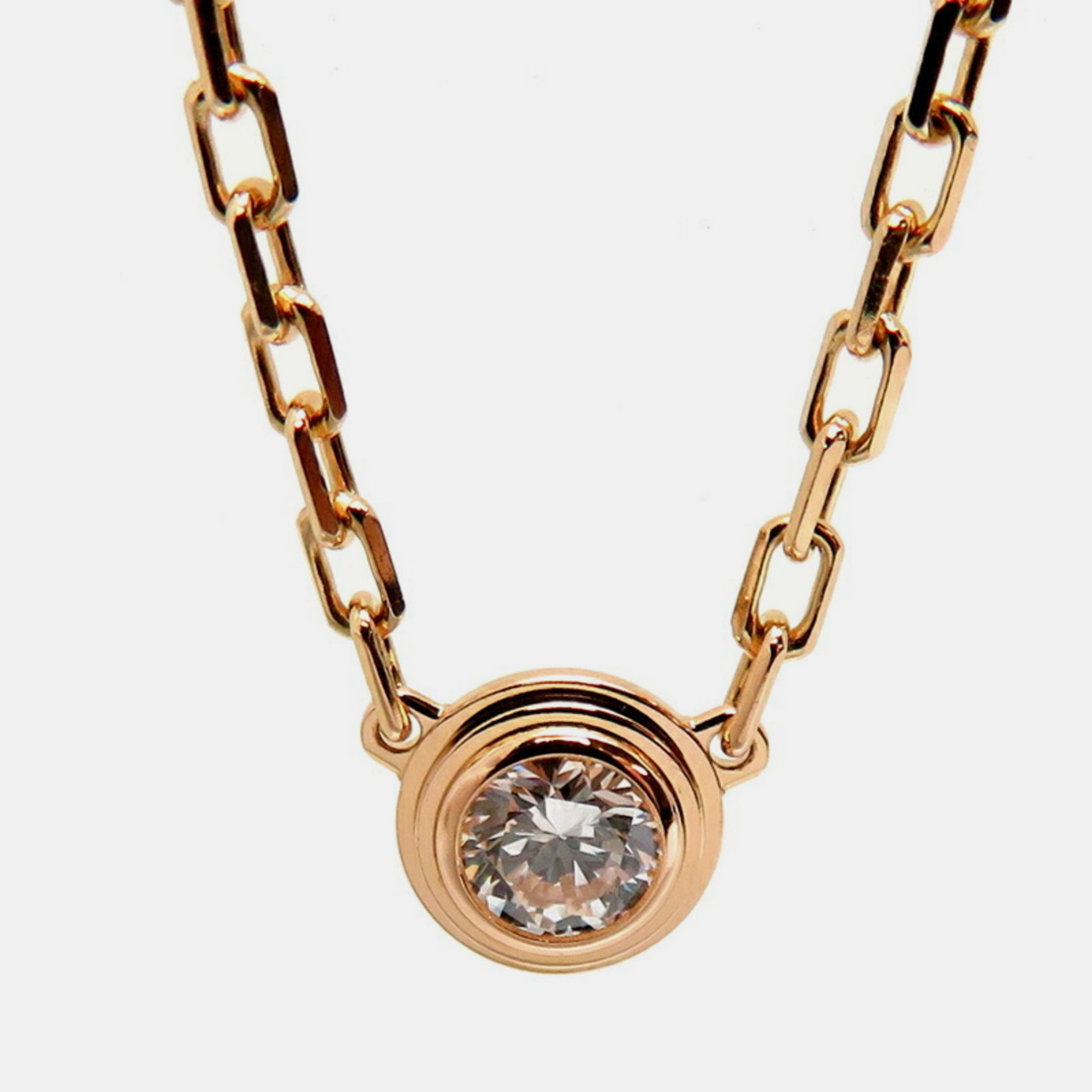 Cartier D'amour 18K Rose Gold Diamond Necklace