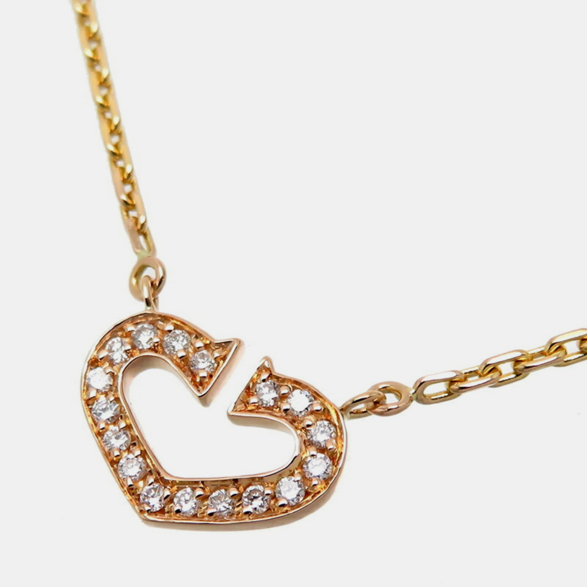 Cartier Double C 18K Yellow Gold Diamond Necklace