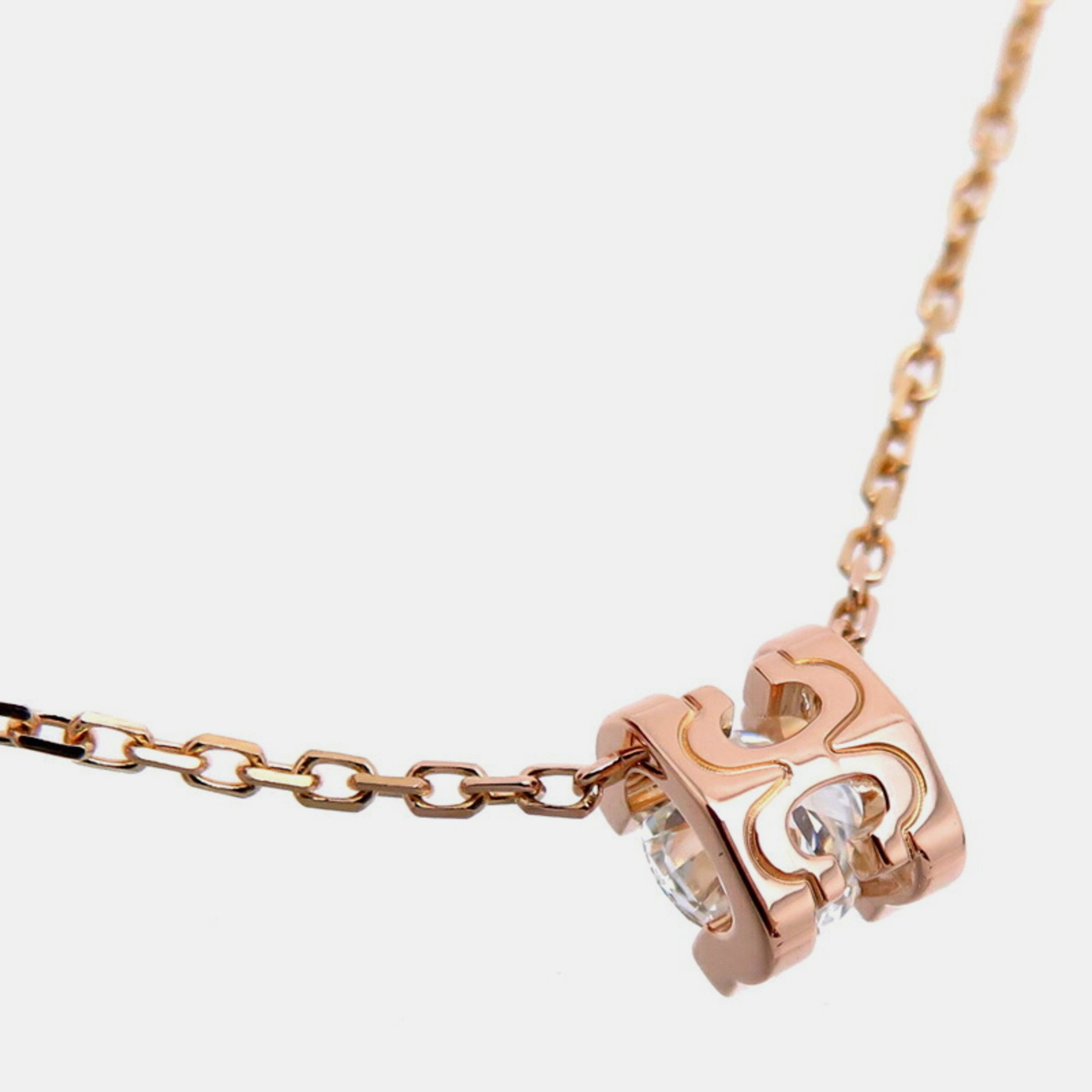 Cartier C De Cartier 18K Rose Gold Diamond Necklace