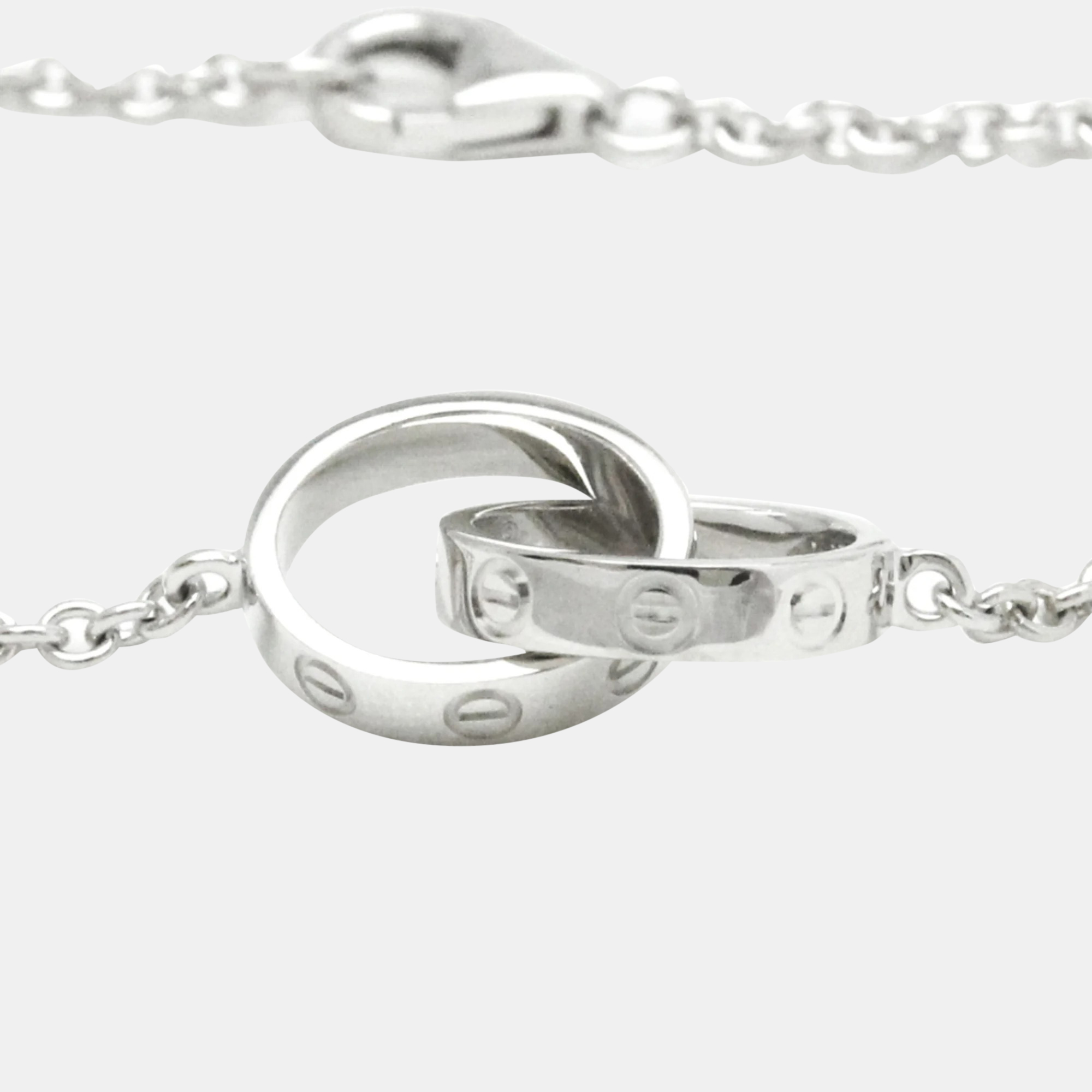 Cartier 18K White Gold Love Chain Bracelet