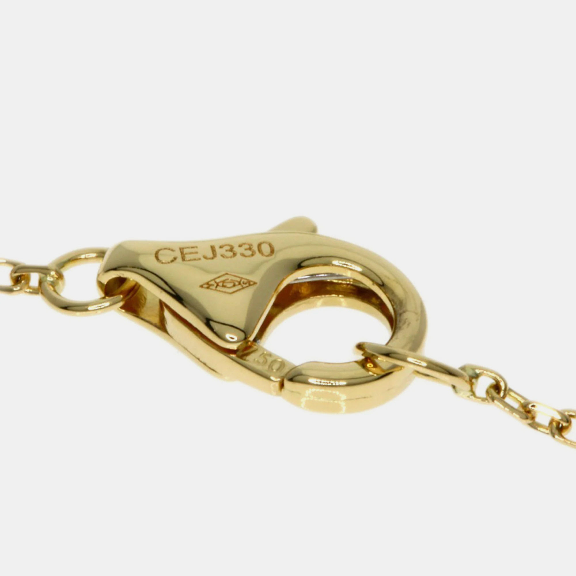 Cartier 18K Yellow Gold Chrysoprase & Diamond Amulette De Cartier Bracelet