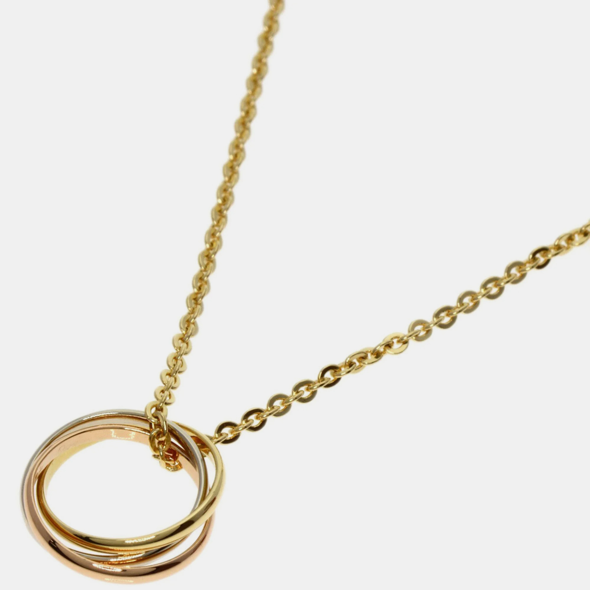 Cartier 18K Yellow, Rose And White Gold Baby Trinity Necklace
