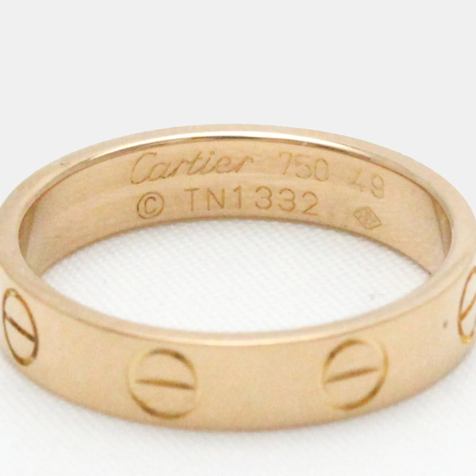 Cartier Love 18K Rose Gold Ring EU 49