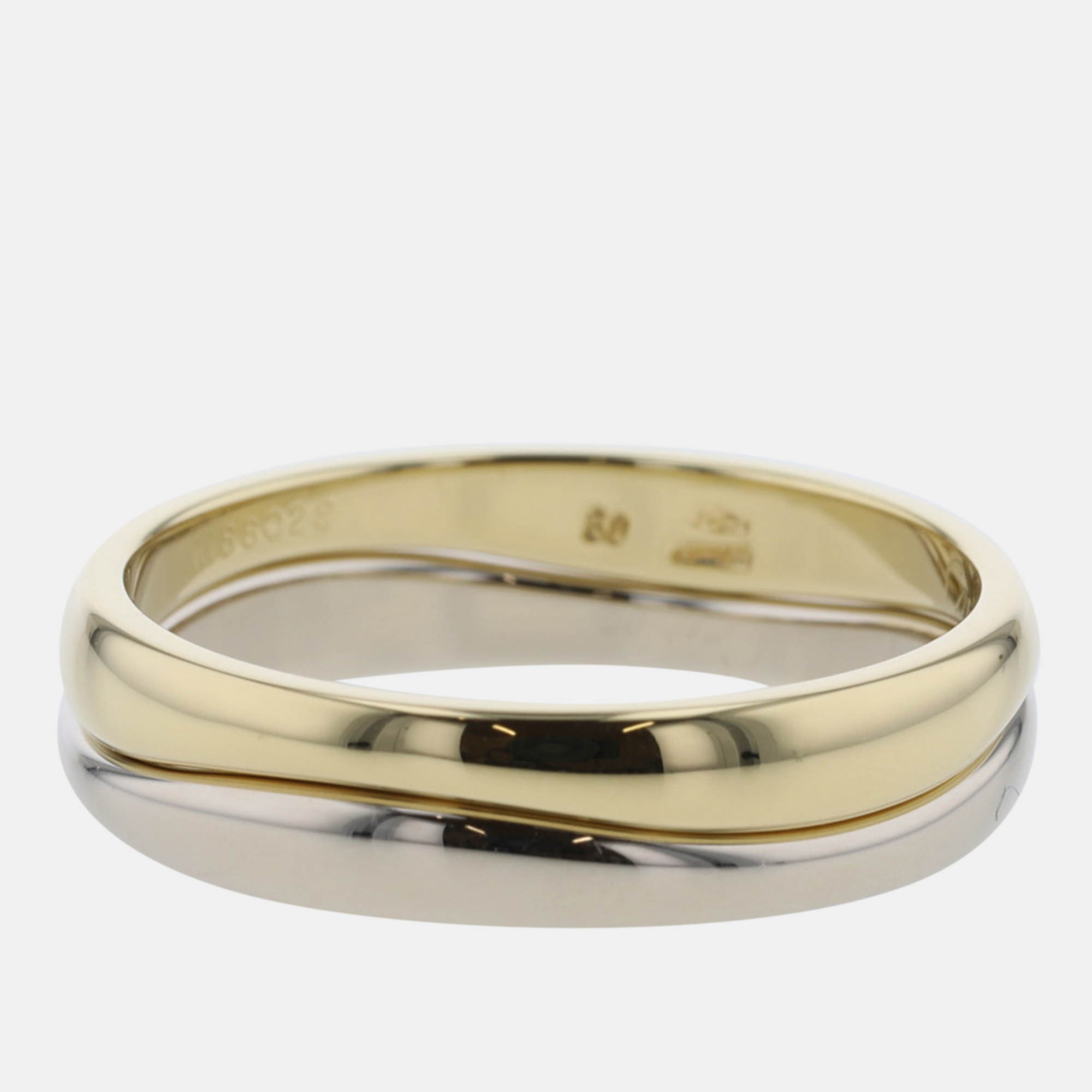 Cartier Love Me Set 18K Yellow Gold White Gold Ring EU 60