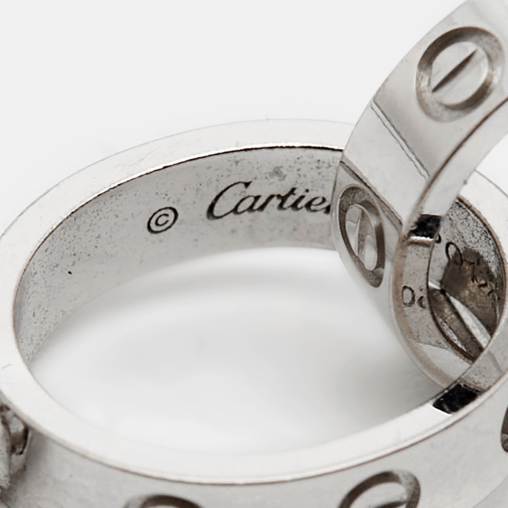 Cartier Love Interlocking Loops 18k White Gold Bracelet