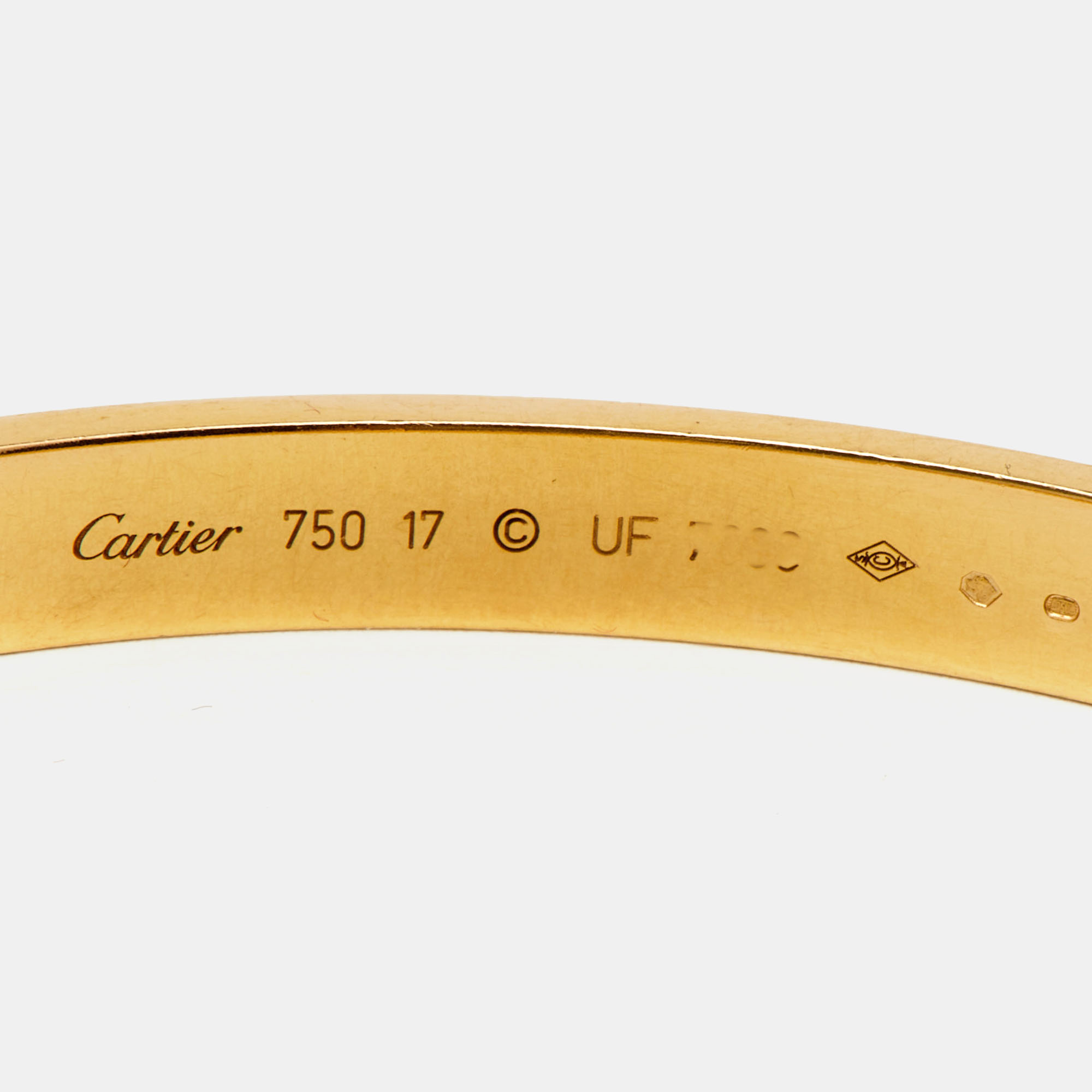Cartier Love 18K Yellow Gold Bracelet 17