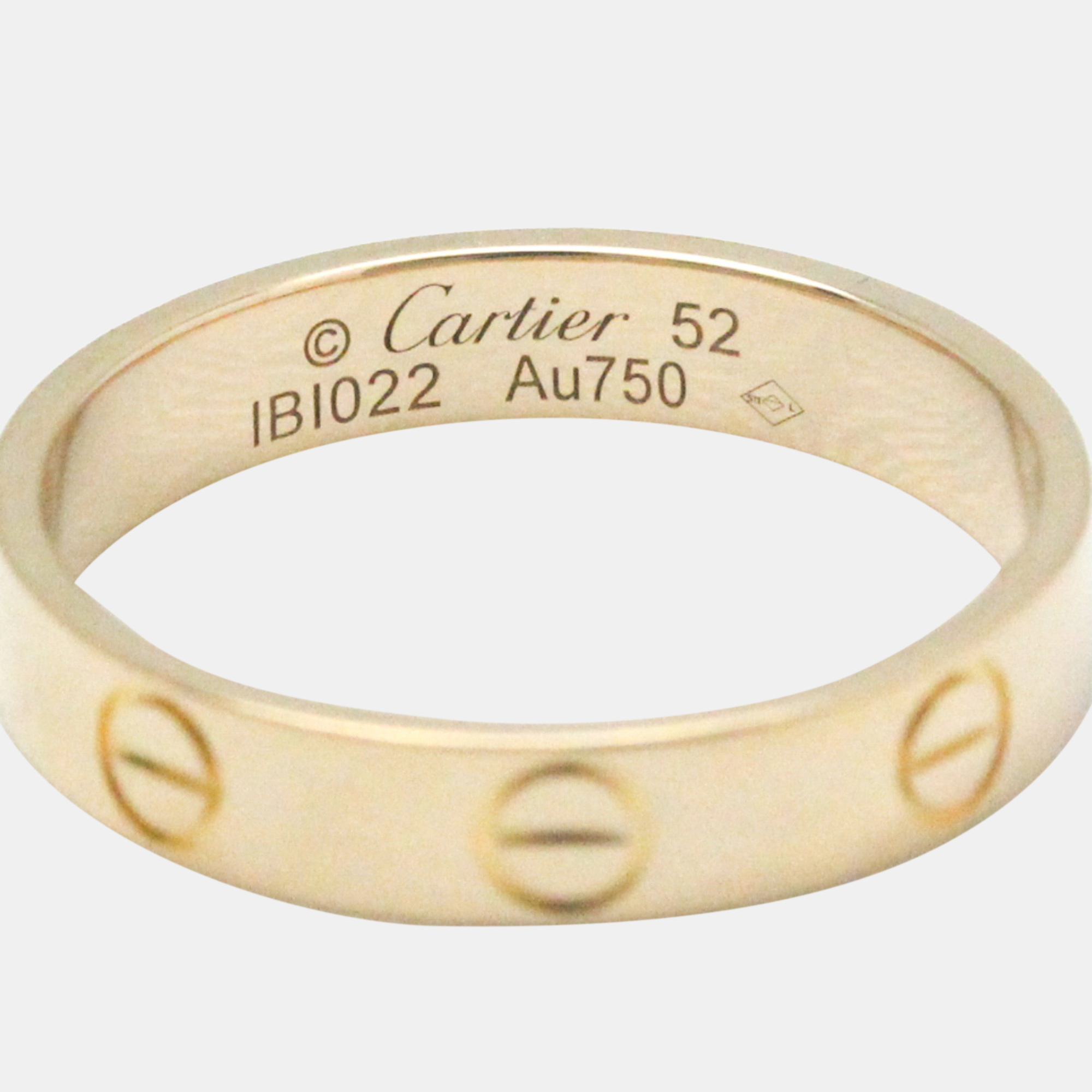 Cartier 18K Rose Gold Love Band Ring EU 52