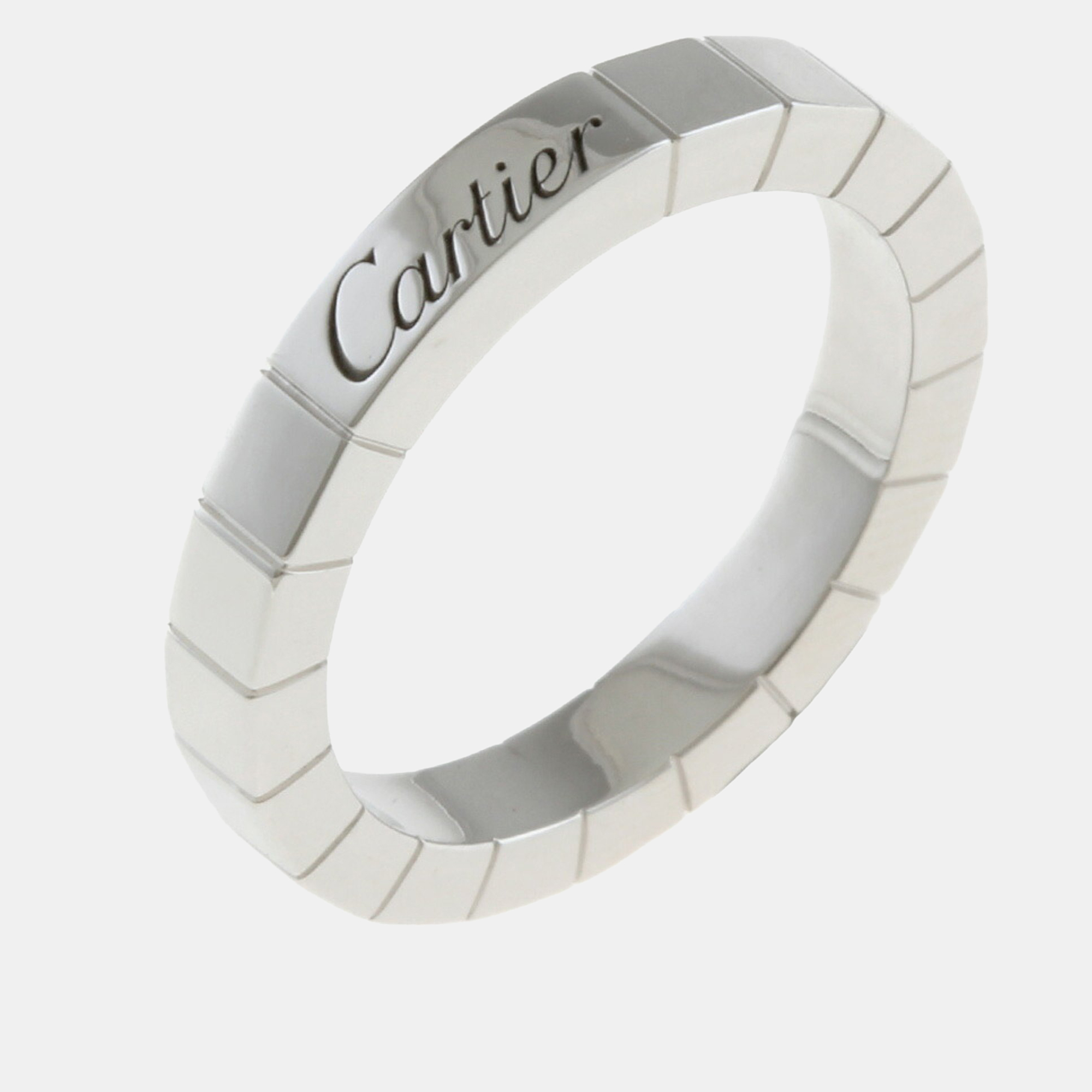 Cartier 18K White Gold Lanieres Wedding Band EU 50
