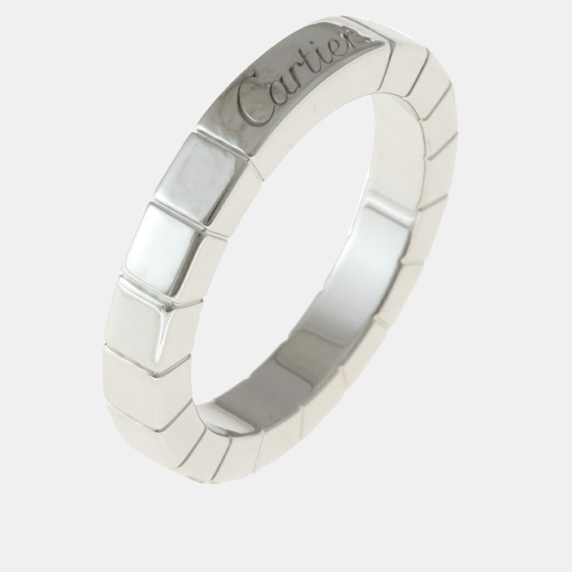 Cartier 18K White Gold Lanieres Wedding Band Ring EU 47