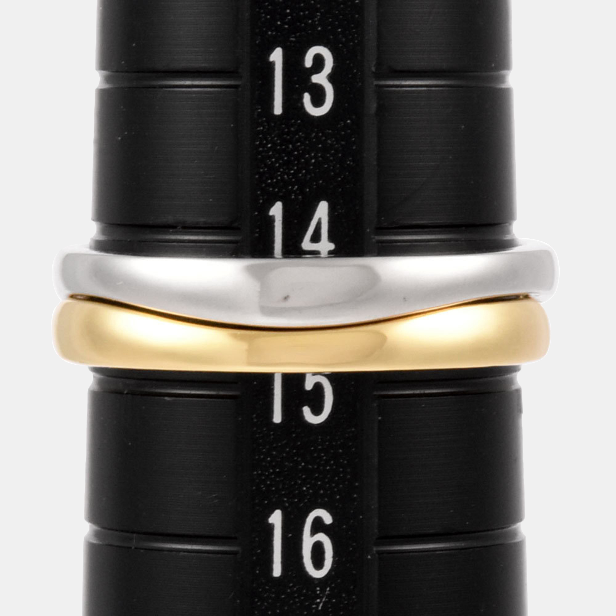 Cartier 18K Yellow Gold And 18K White Gold Love Me Stacking Band Rings EU 56