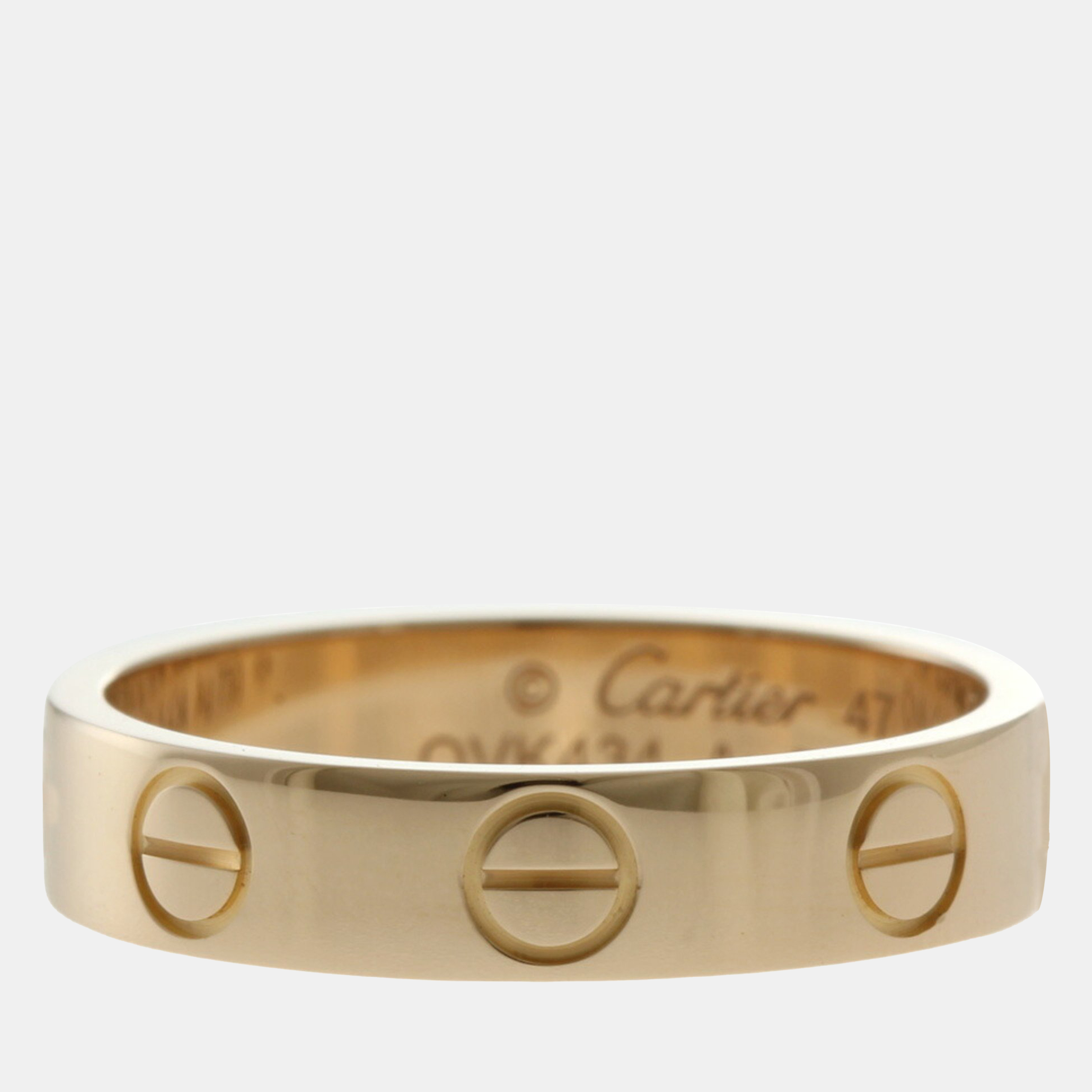 Cartier 18K Rose Gold Love Band Ring EU 47