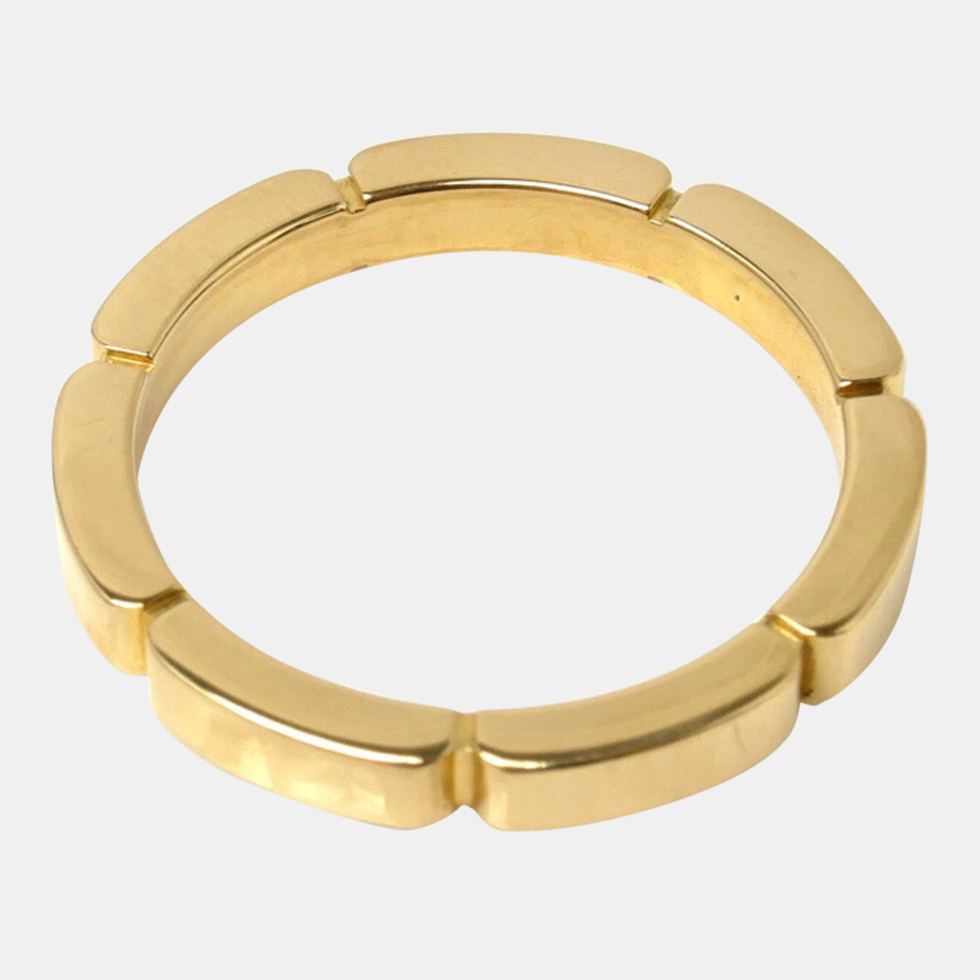 Cartier 18K Yellow Gold And Diamond Maillon Panthere Wedding Band Ring EU 51