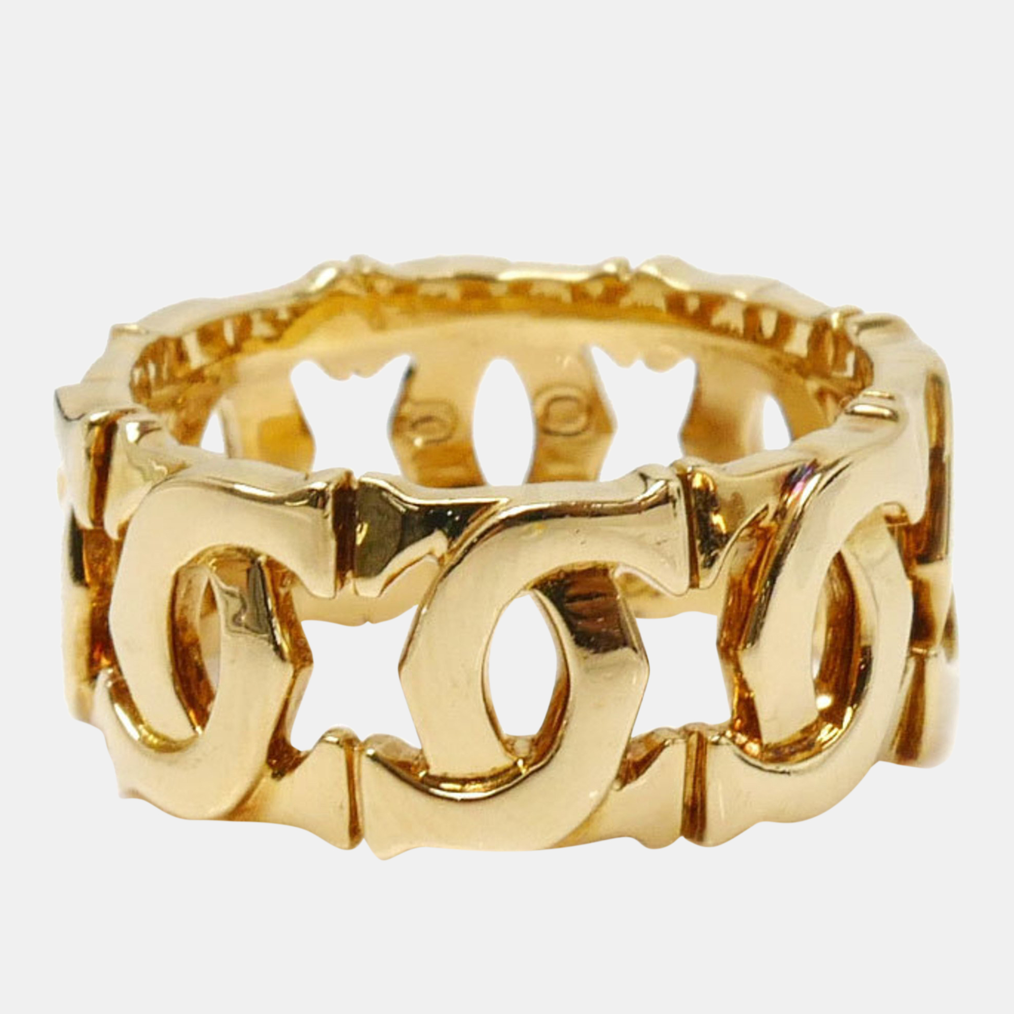 Cartier 18K Yellow Gold Entrelacés Band Ring EU 50