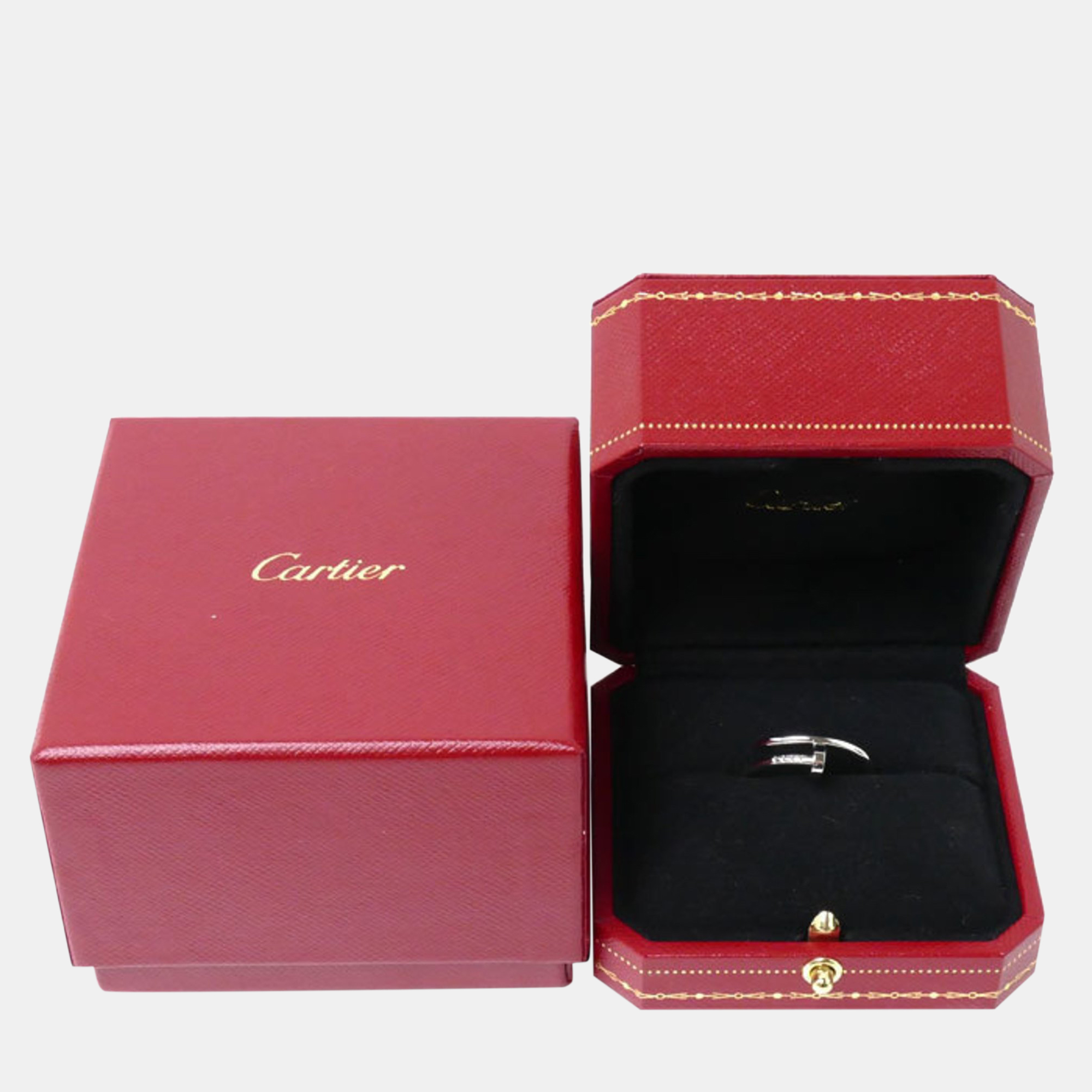 Cartier 18K White Gold Juste Un Clou Band Ring EU 61