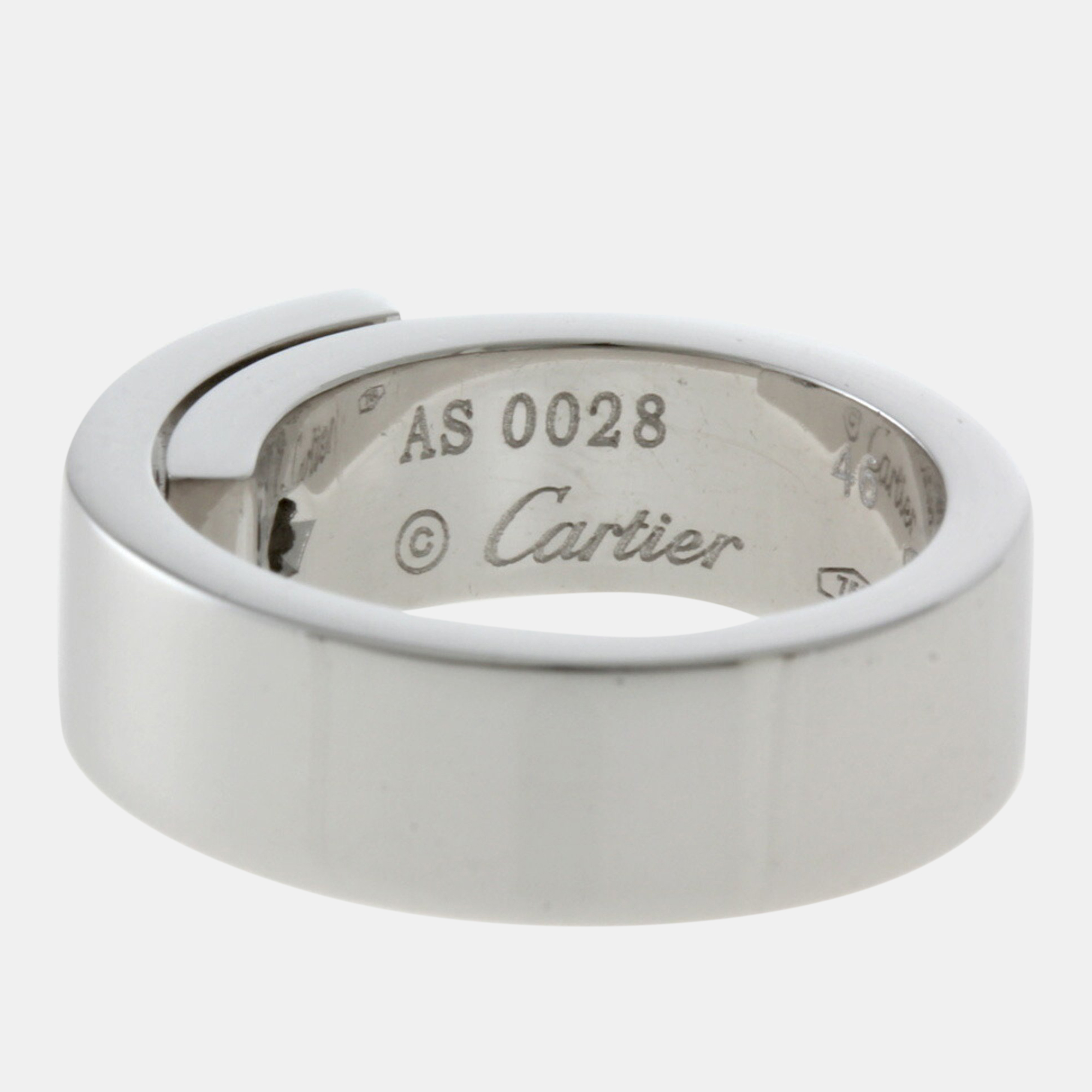 Cartier 18K White Gold And Diamond Anniversary Ring EU 46