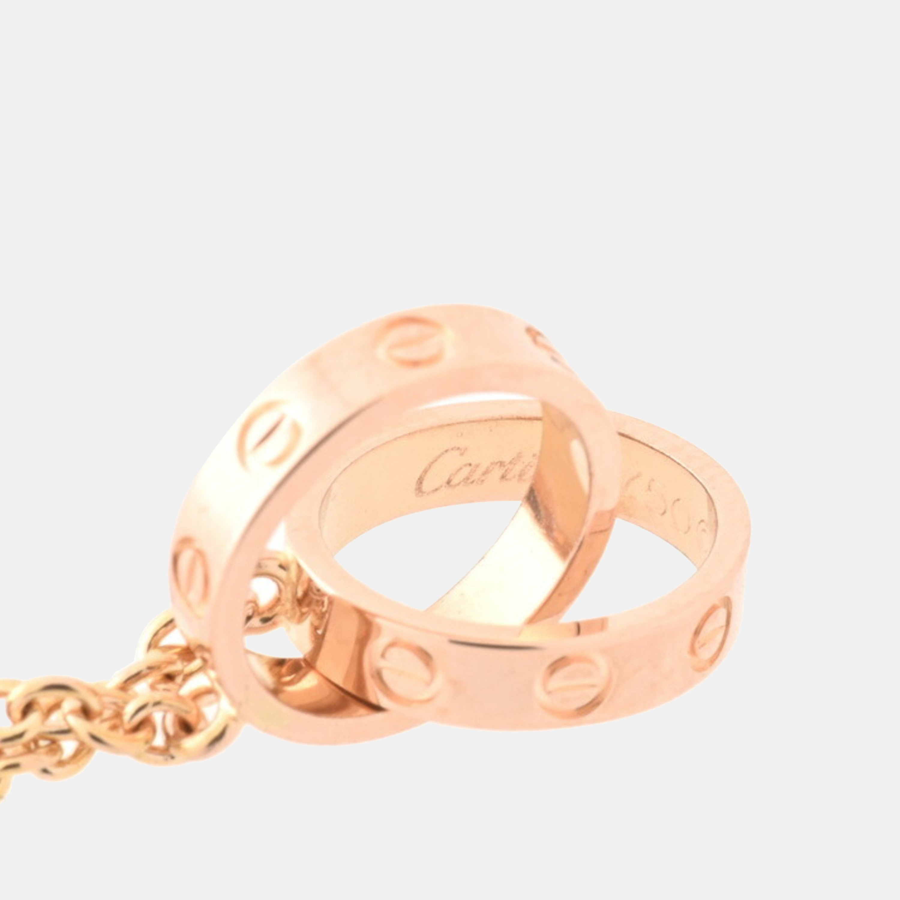 Cartier 18K Rose Gold Baby Love Pendant Necklace