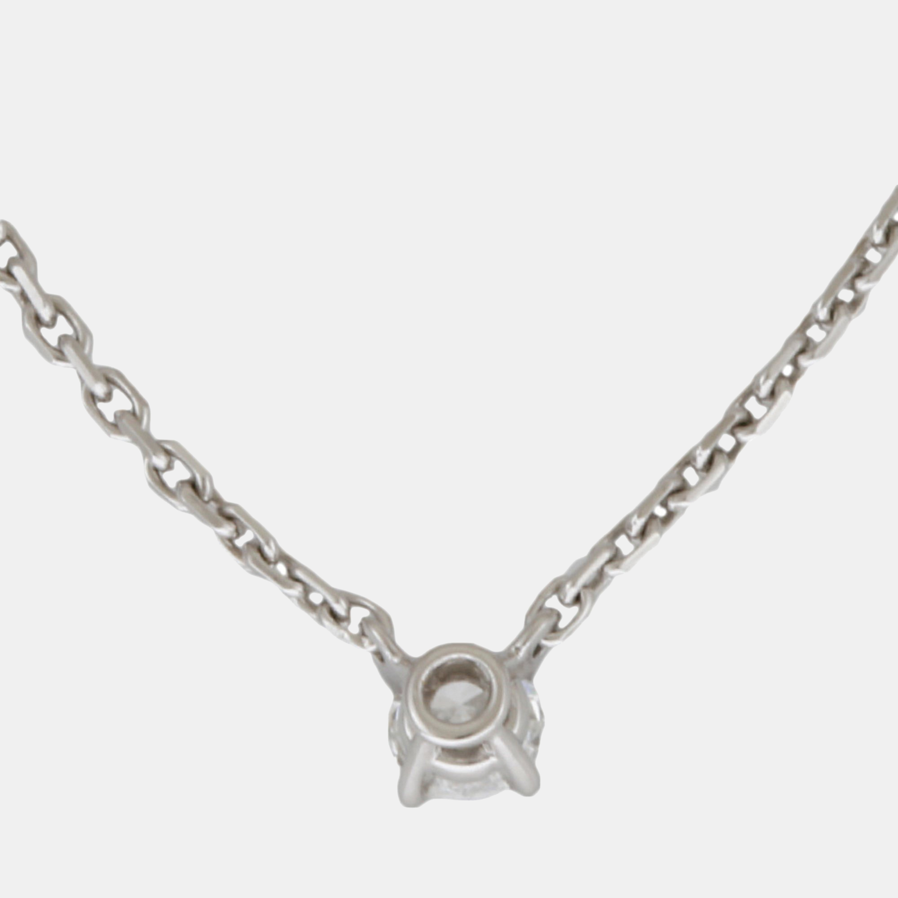 Cartier 18K White Gold And Diamond 1895 Pendant Necklace