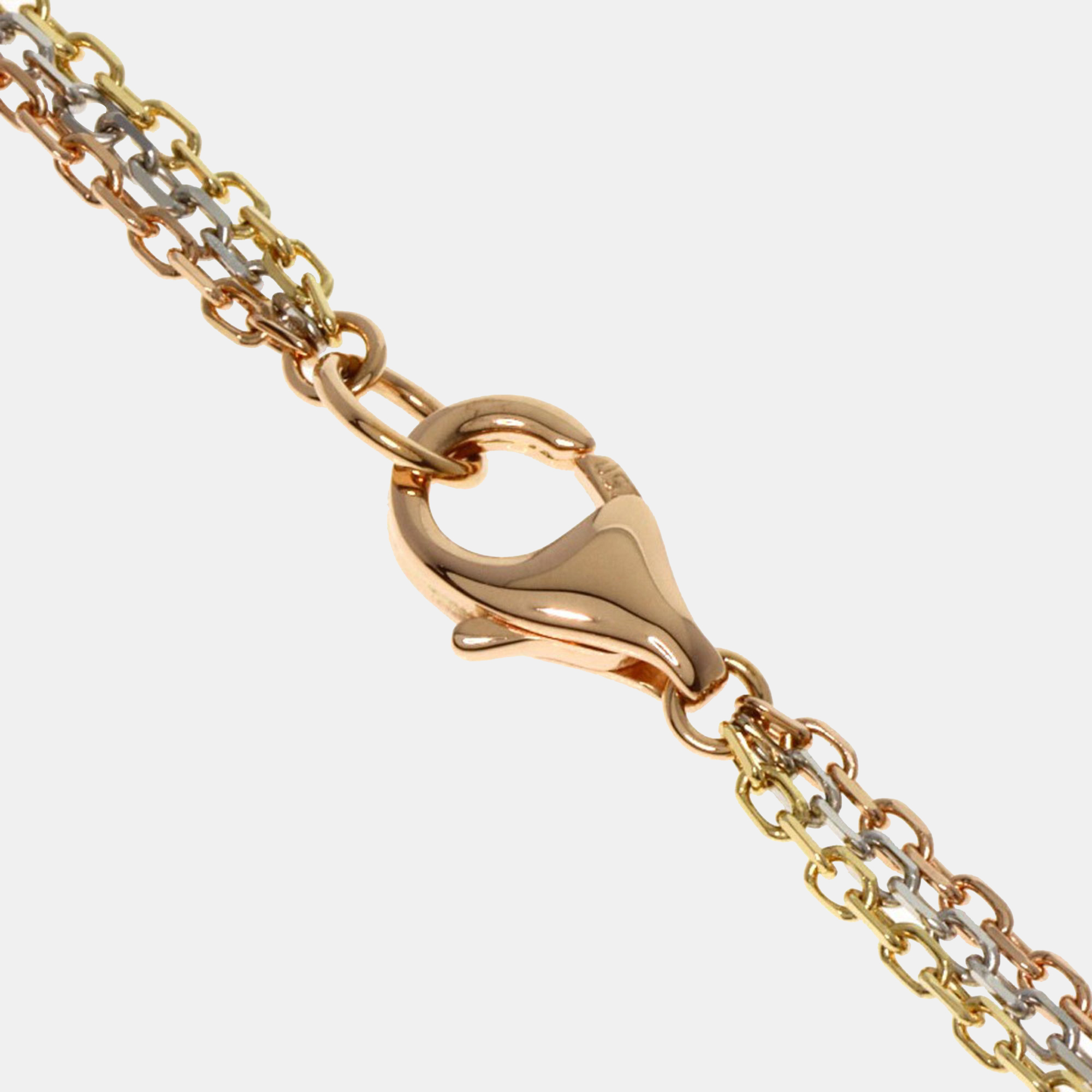 Cartier 18K Yellow, Rose, White Gold And Diamond Necklace