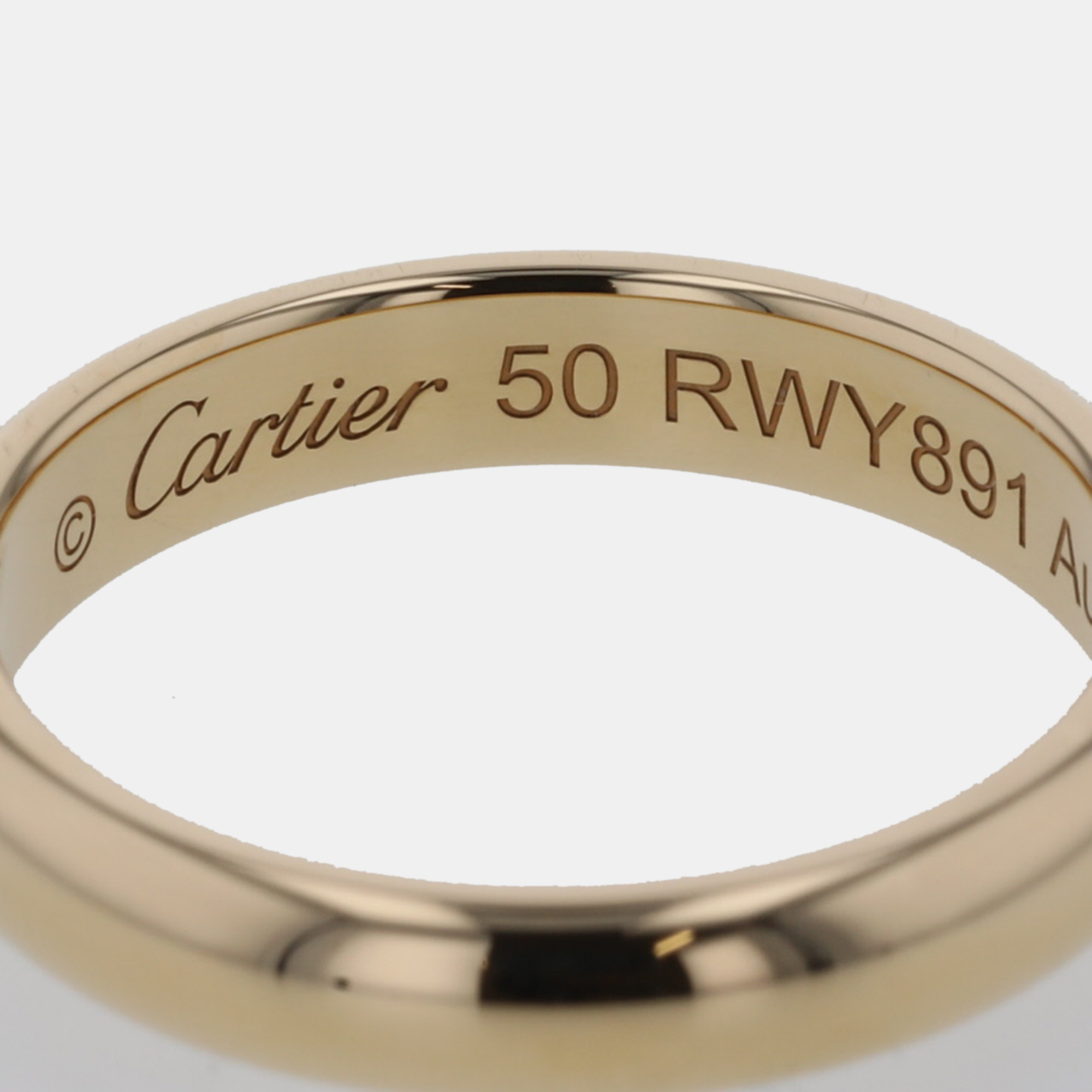 Cartier 18K Yellow Gold 1895 Wedding Band Ring EU 50