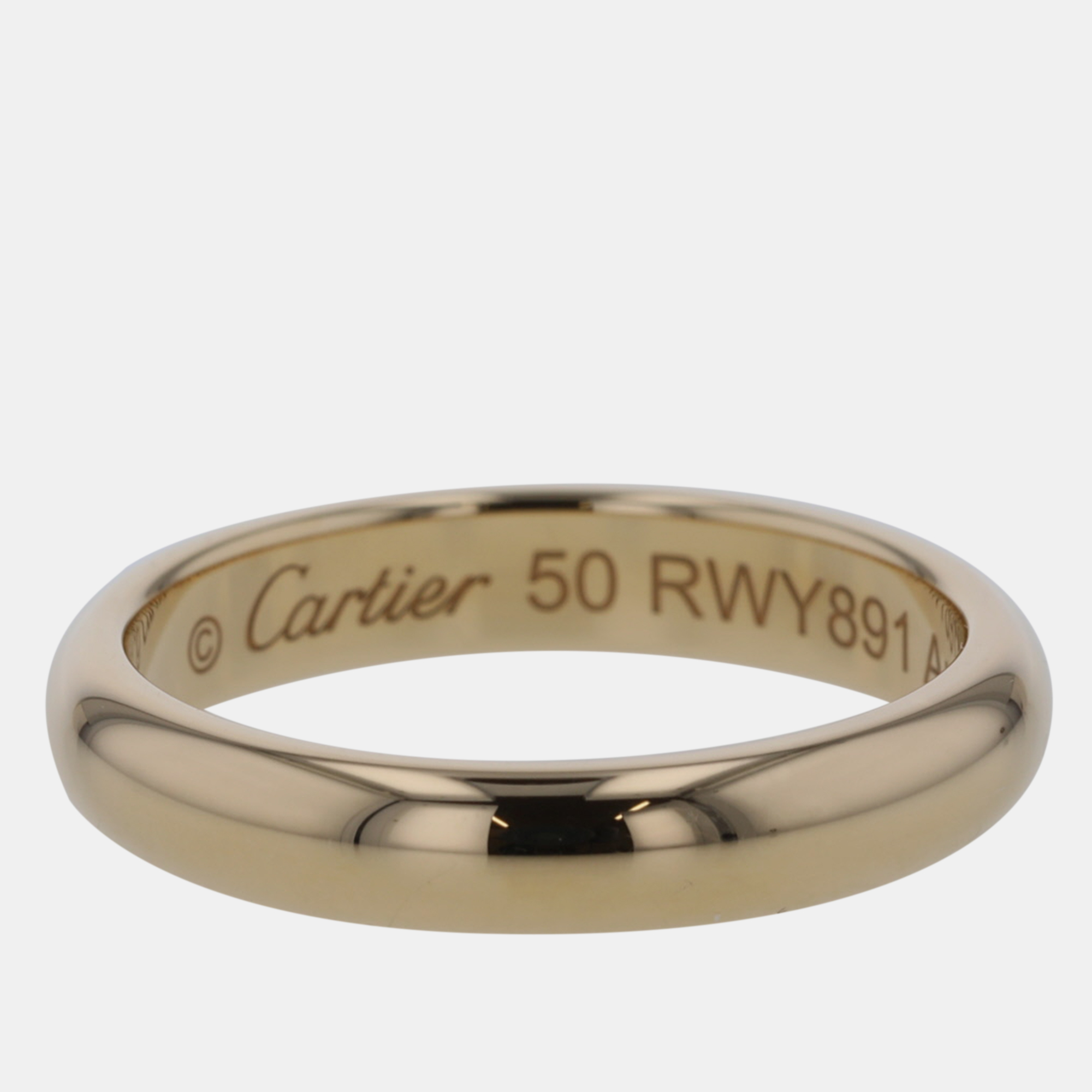 Cartier 18K Yellow Gold 1895 Wedding Band Ring EU 50