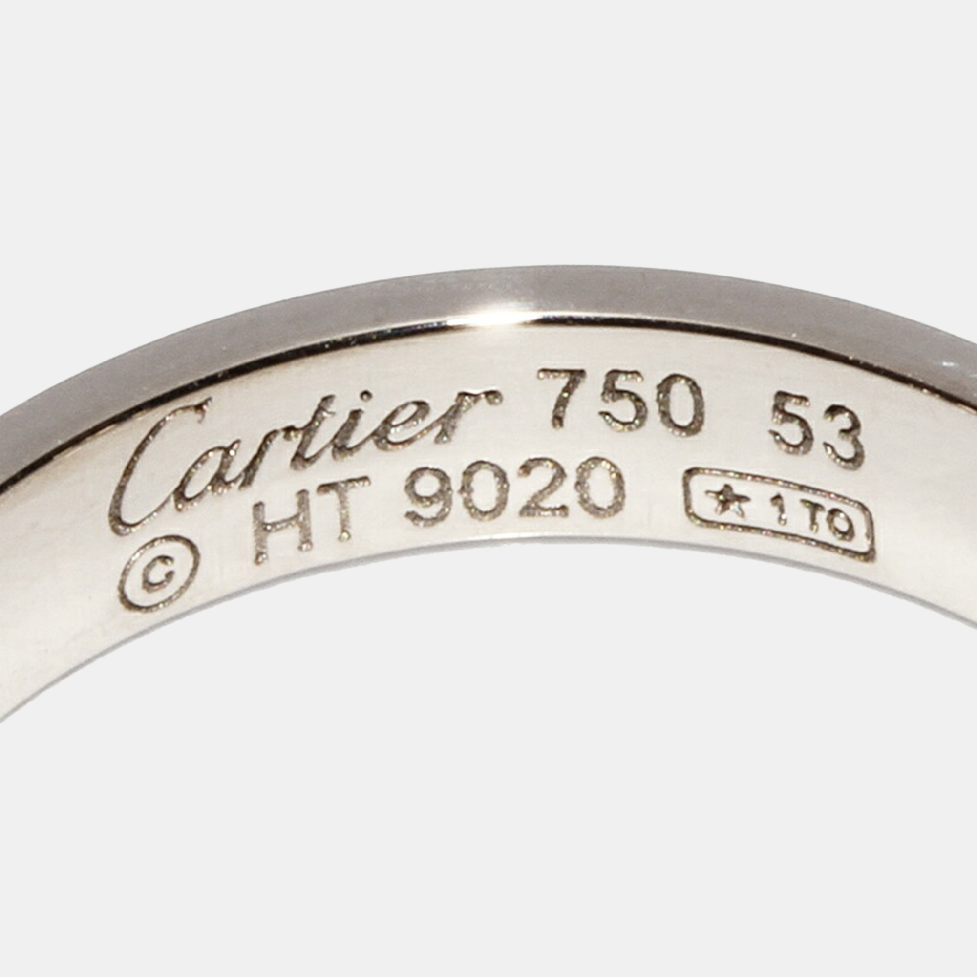 Cartier Silver Love Wedding Band Ring EU 53
