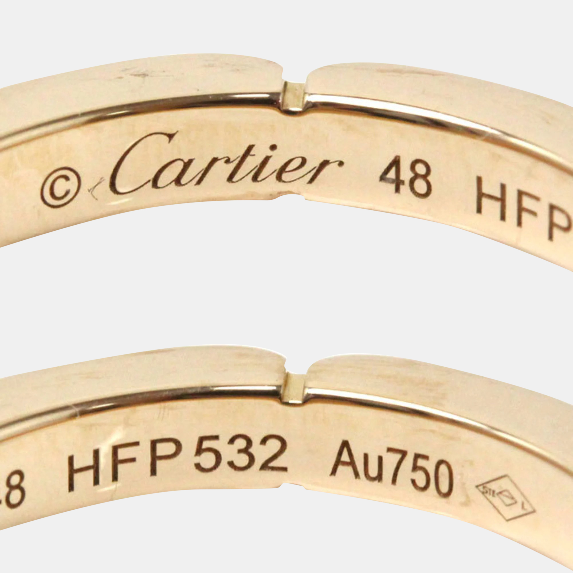 Cartier 18K Rose Gold And Diamond Maillon Panthere Band Ring EU 49