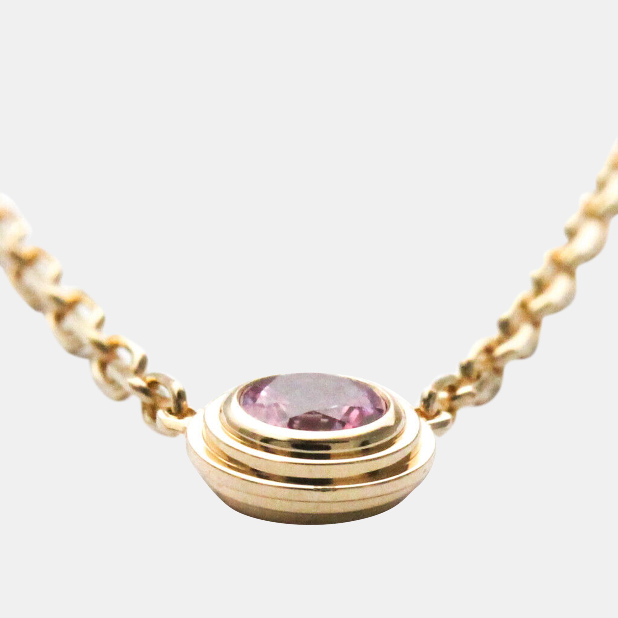Cartier 18K Rose Gold And Sapphire D'Amour Pendant Necklace
