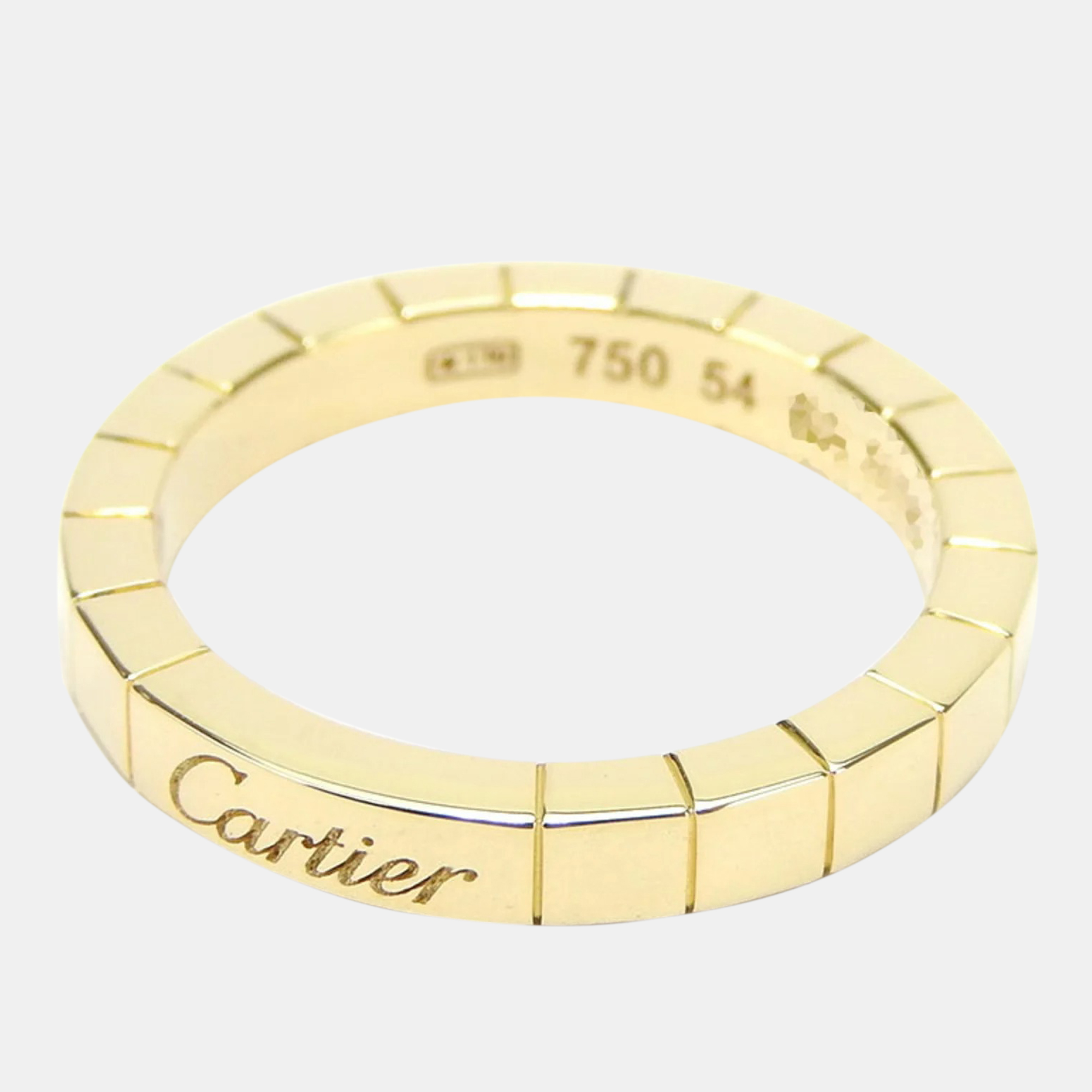 Cartier 18K Yellow Gold Lanieres Wedding Band EU 55