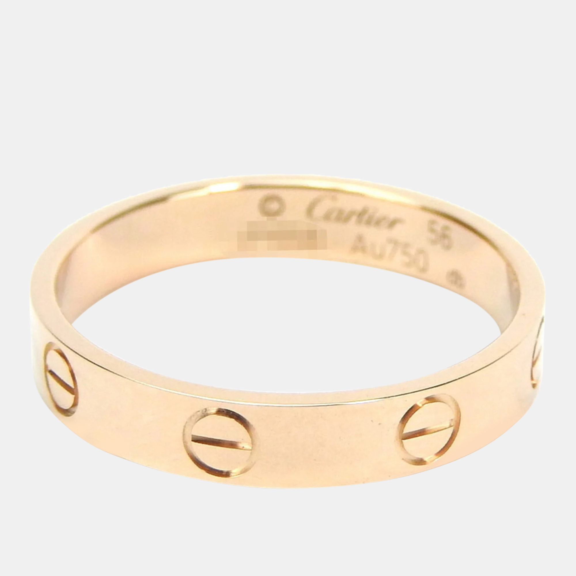 Cartier 18K Rose Gold Love Band Ring EU 56